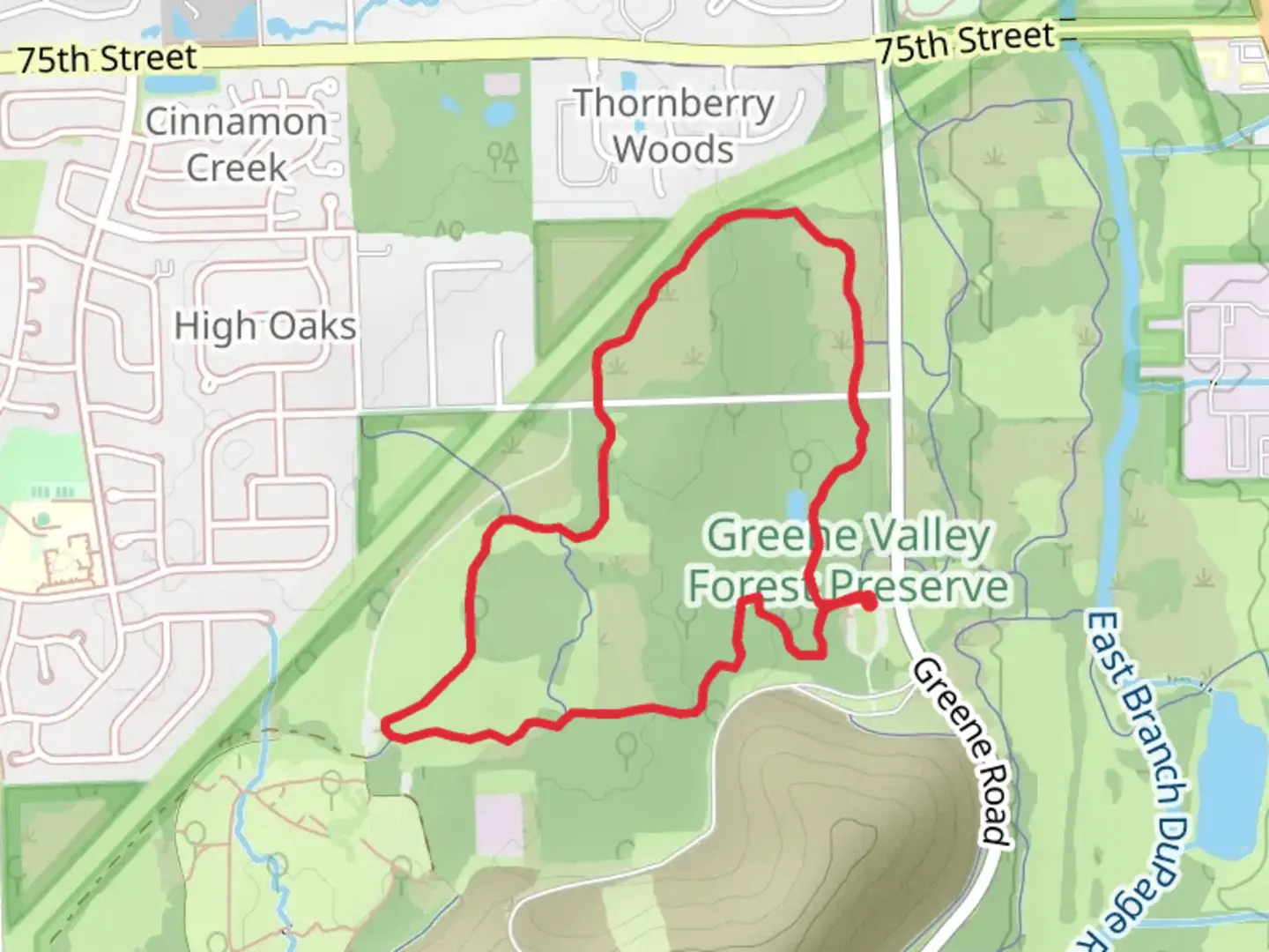 An image depicting the trail White Oak Loop Trail and its surrounding area.