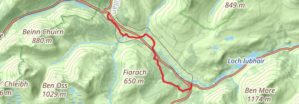 West Highland Line - Train and Hike 9-Day Gentle Tour (Hillwalk Tours) stage 2 Map