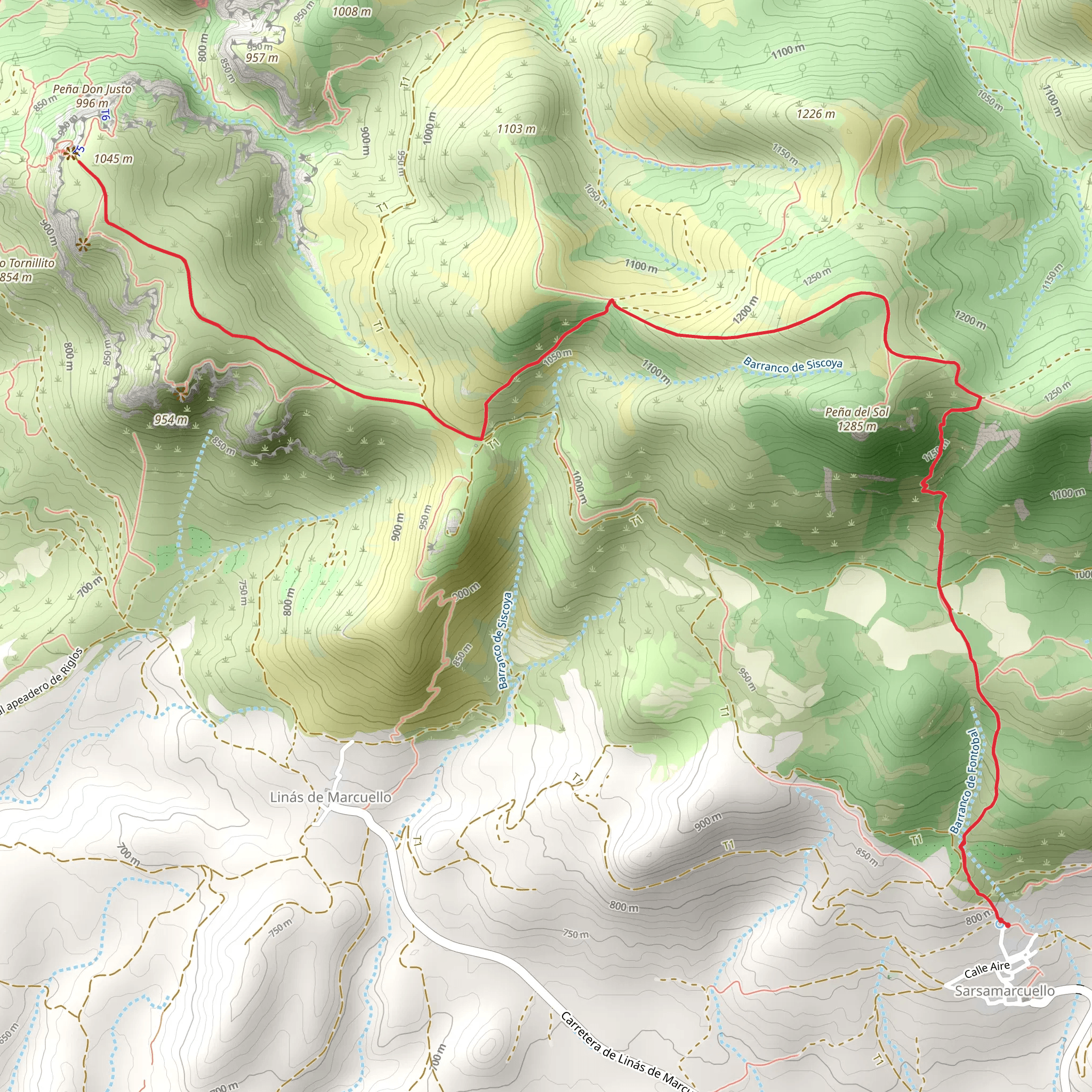 Sarsamarcuello - Vultures Viewpoint PR HU 99 mobile static map