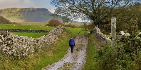 An image depicting the trail Pen-y-ghent via Brackenbottom and its surrounding area.