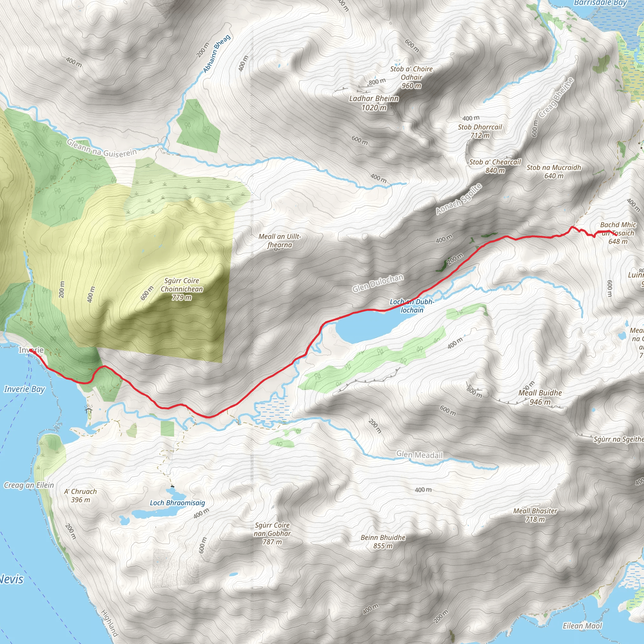 Luinne Bheinn mobile static map