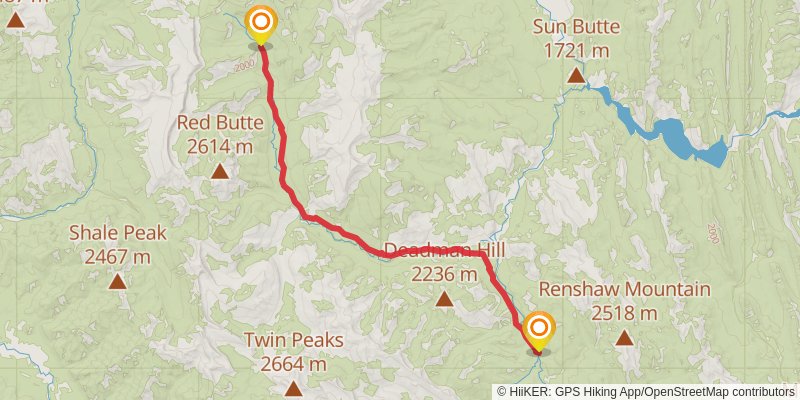 Continental Divide Trail - Montana And Idaho stage 68 Map