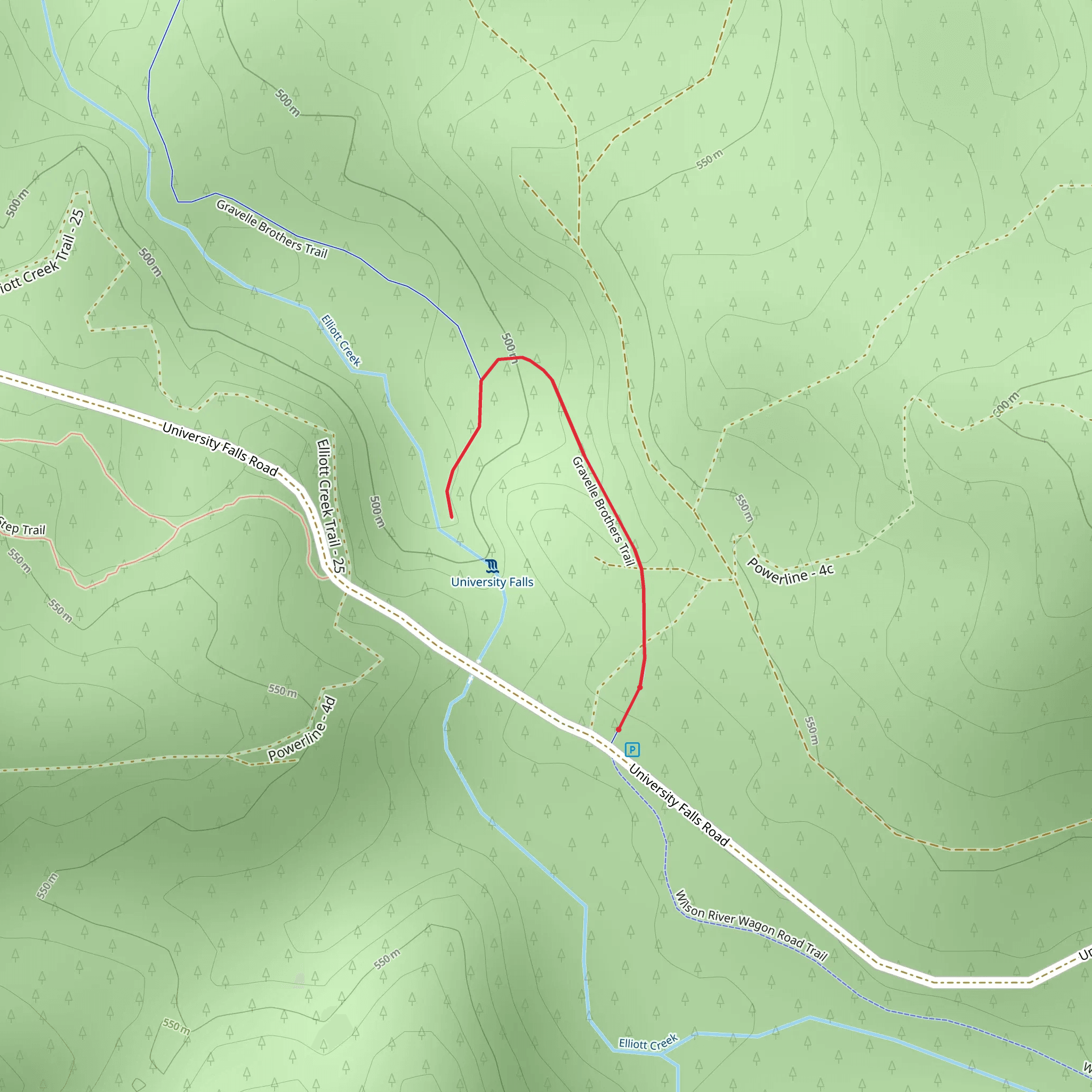 Elliott Creek mobile static map