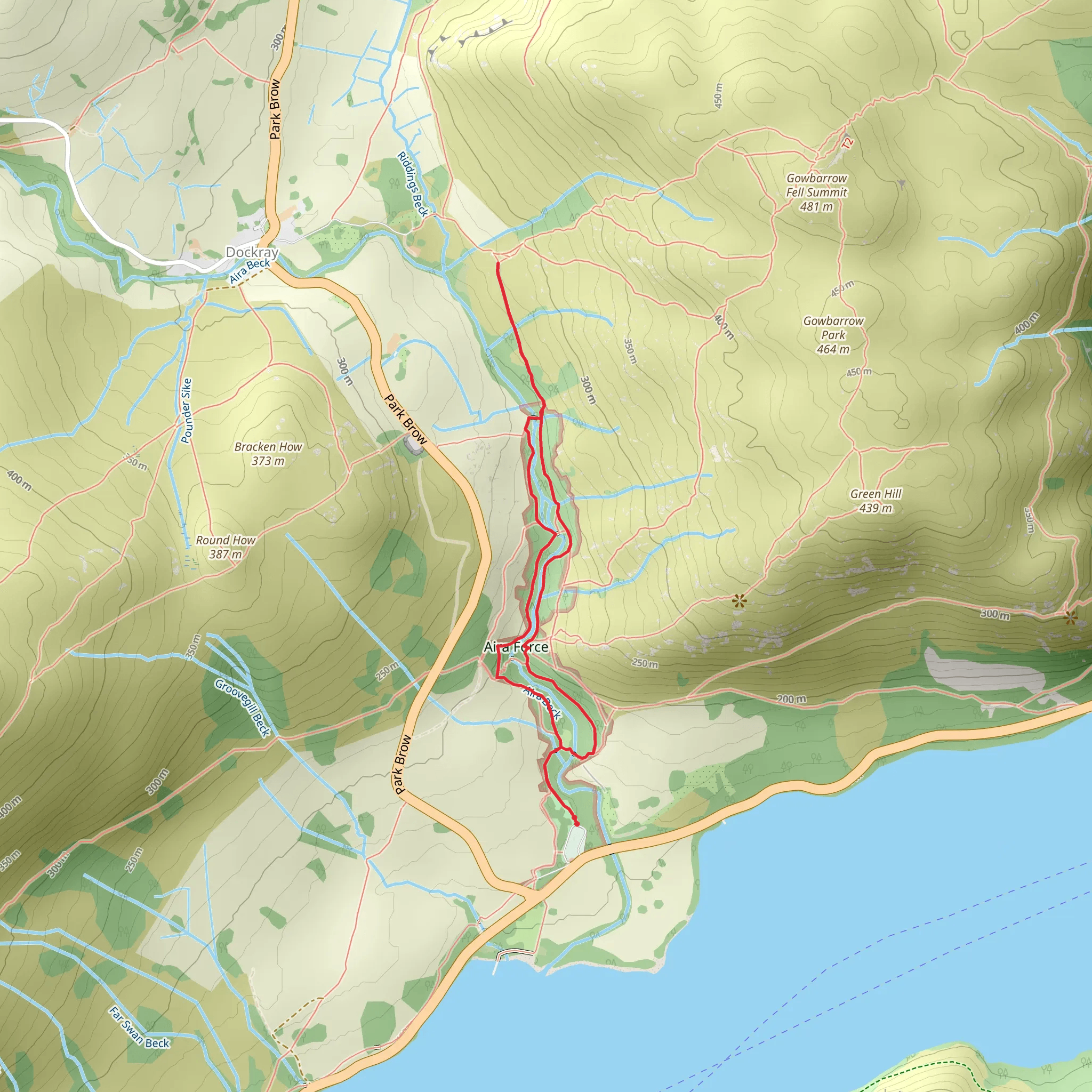 Aira Force and Aira Beck mobile static map