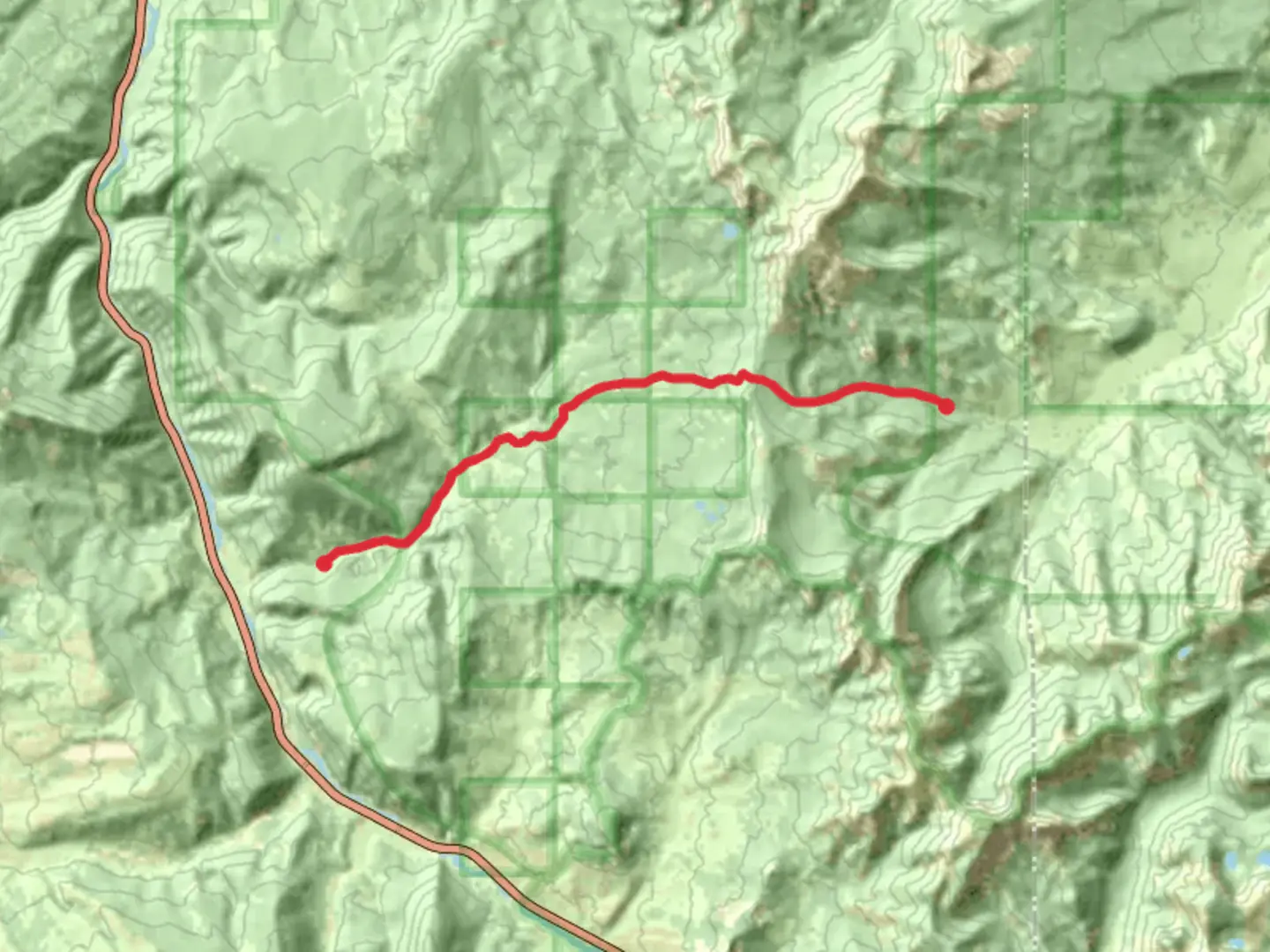 An image depicting the trail Buffalo Horn Trail and its surrounding area.