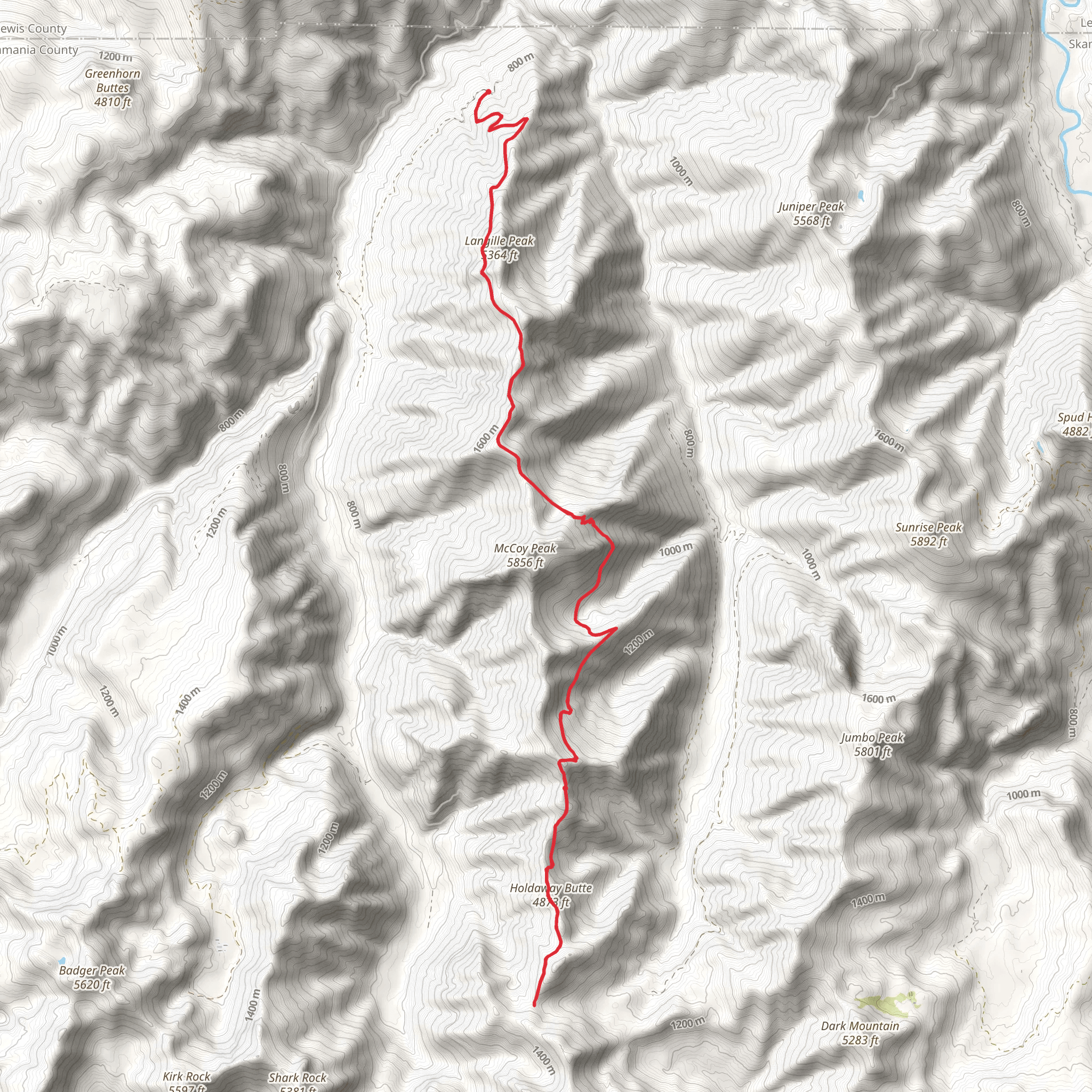 Langille Ridge Trail mobile static map
