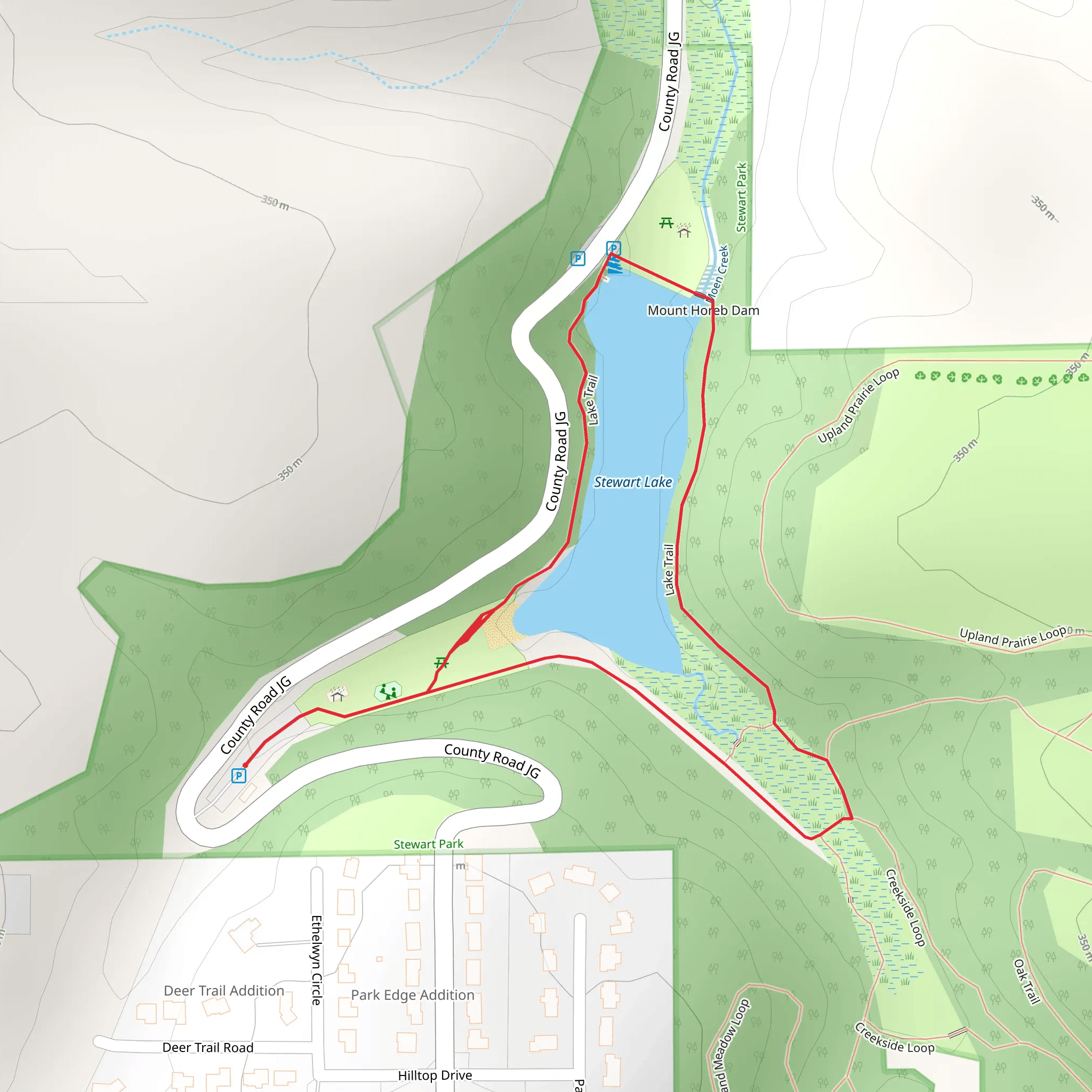 Stewart Lake Loop mobile static map