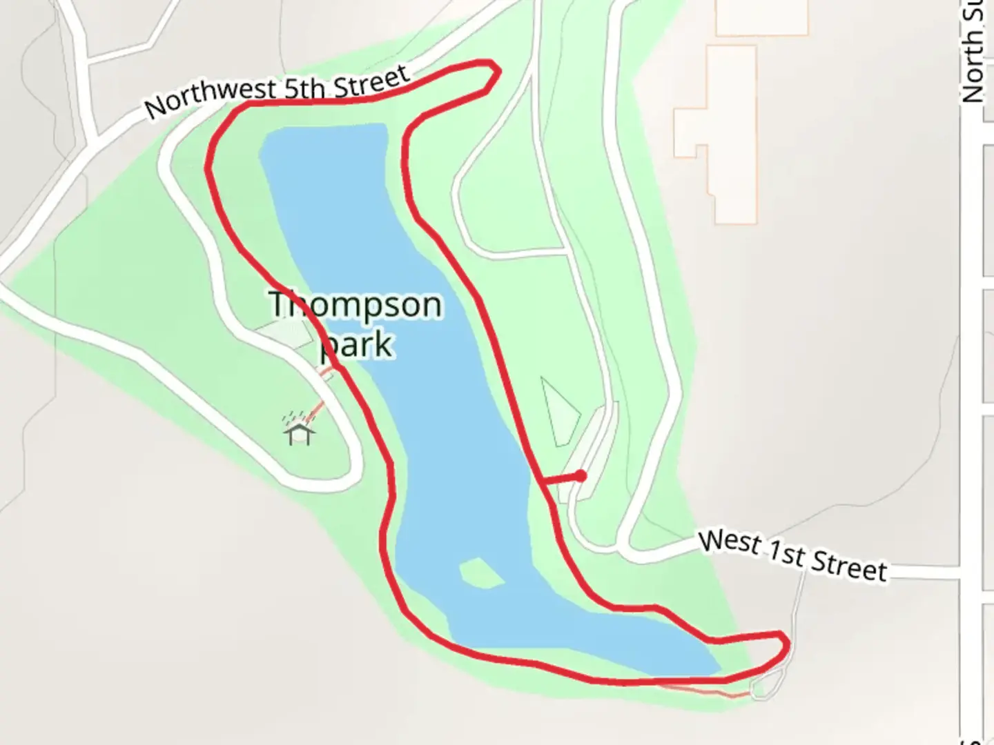 An image depicting the trail Sunset Lake Loop and its surrounding area.