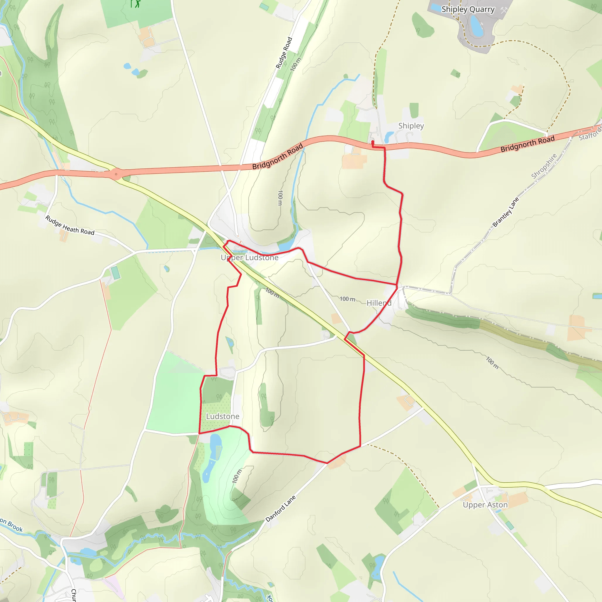 Ludstone Hall Walk mobile static map