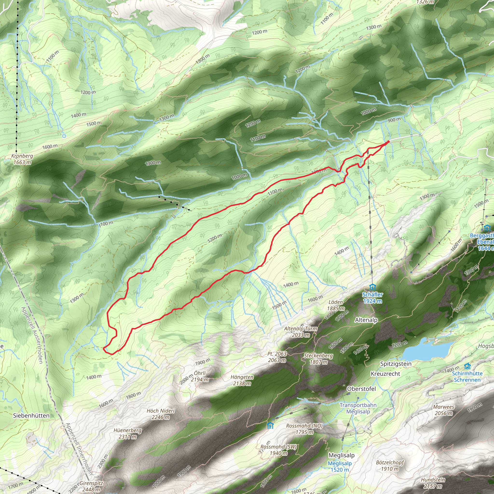 Potersalp Loop Trail mobile static map