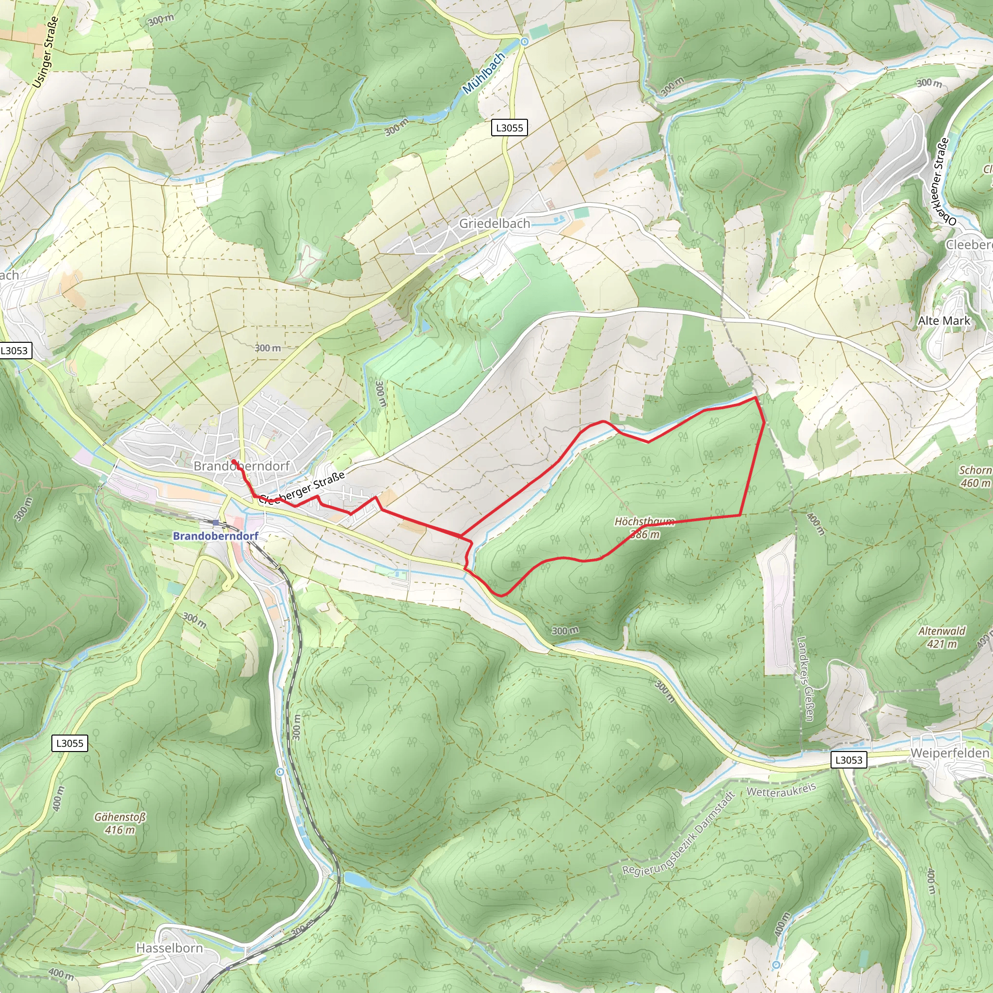 Höchstbaum Loop mobile static map