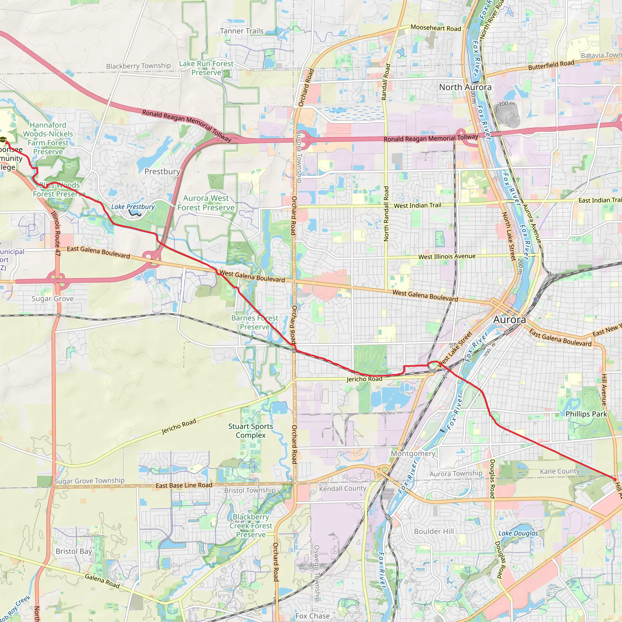 Virgil Gilman Trail mobile static map