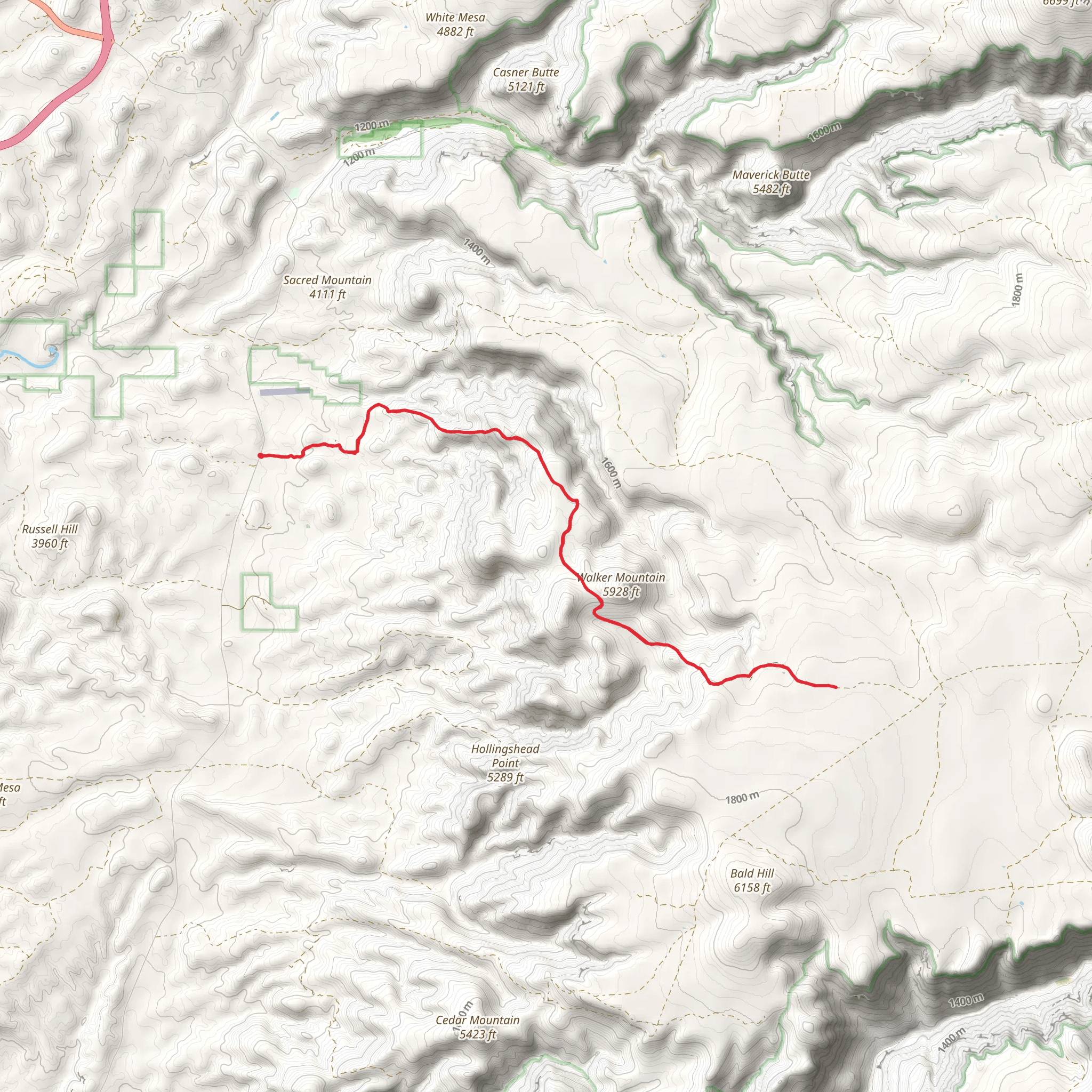 Walker Basin Trail mobile static map
