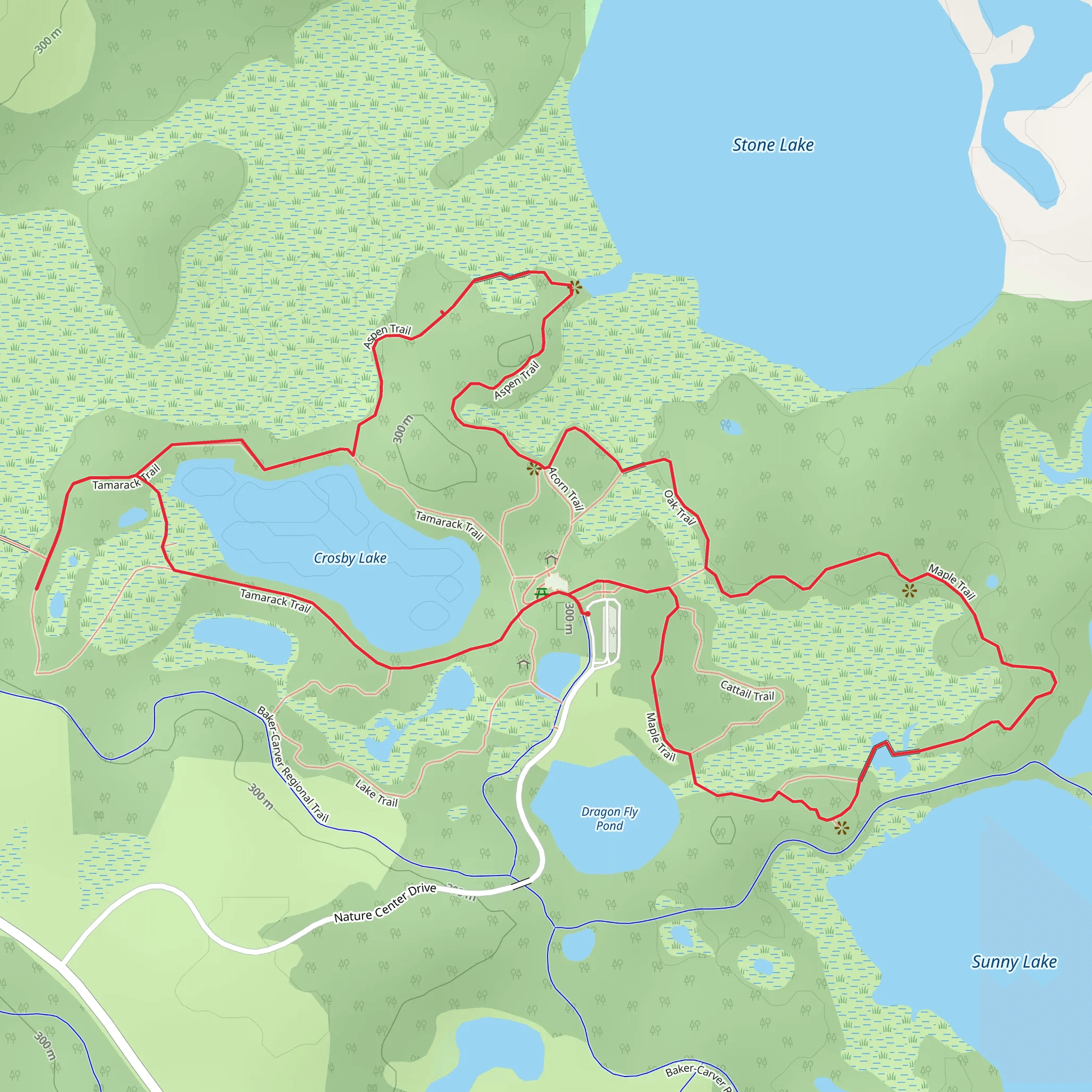 Crosby Lake Loop mobile static map