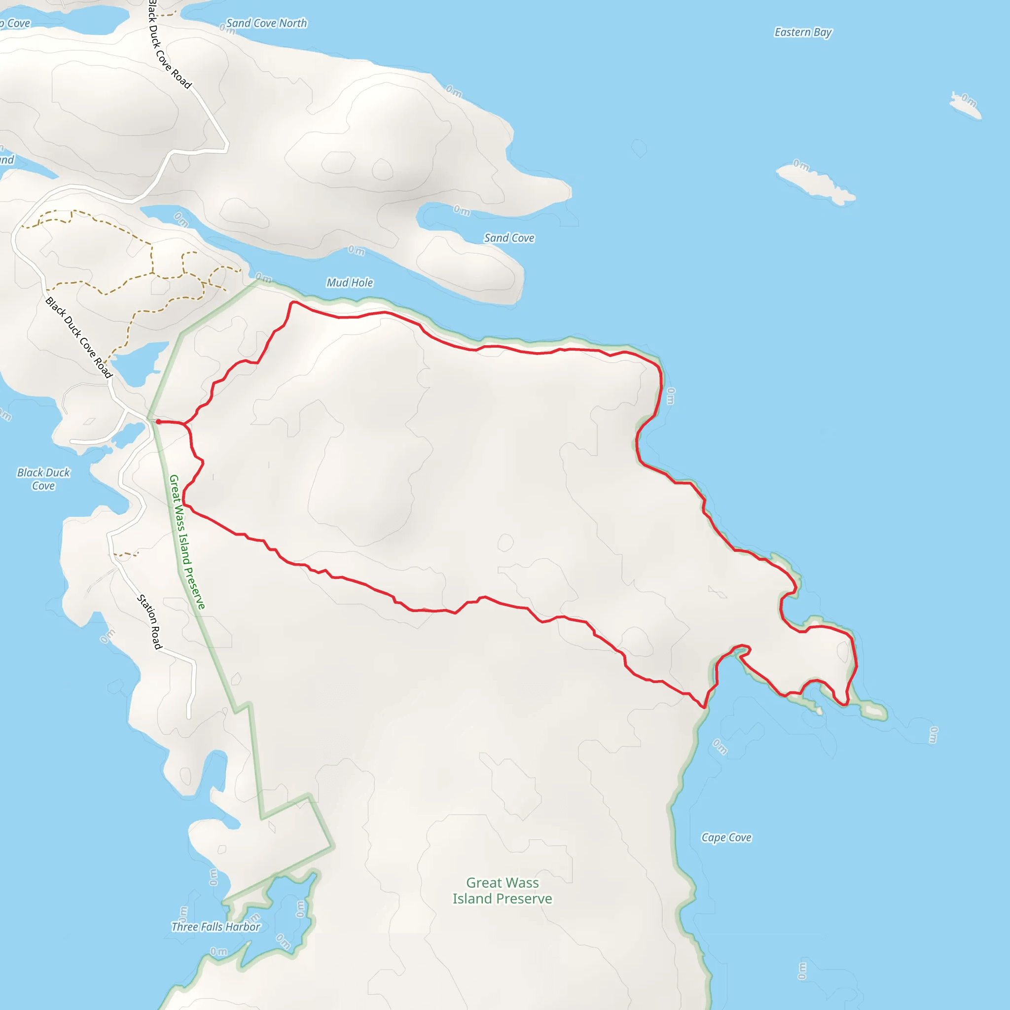 Great Wass Island Loop mobile static map