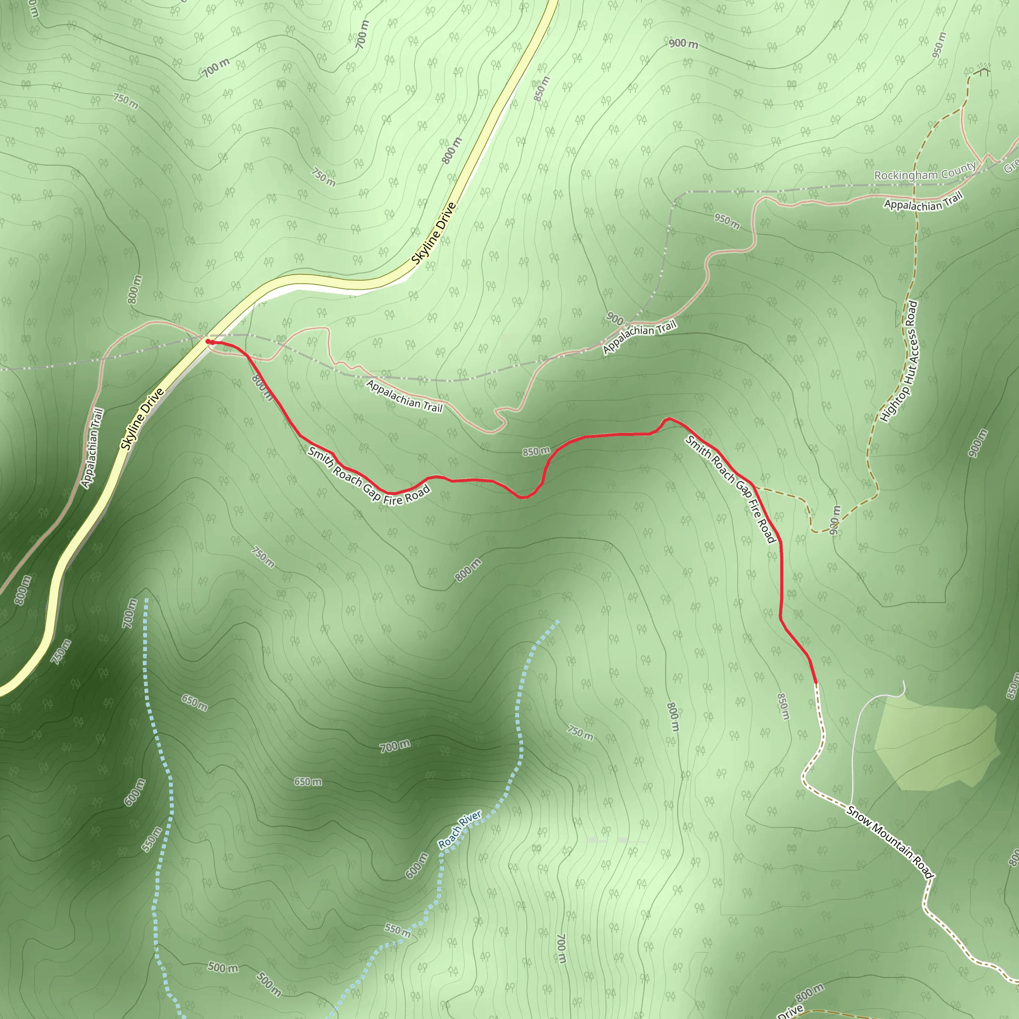 Smith Roach Gap Road Trail mobile static map