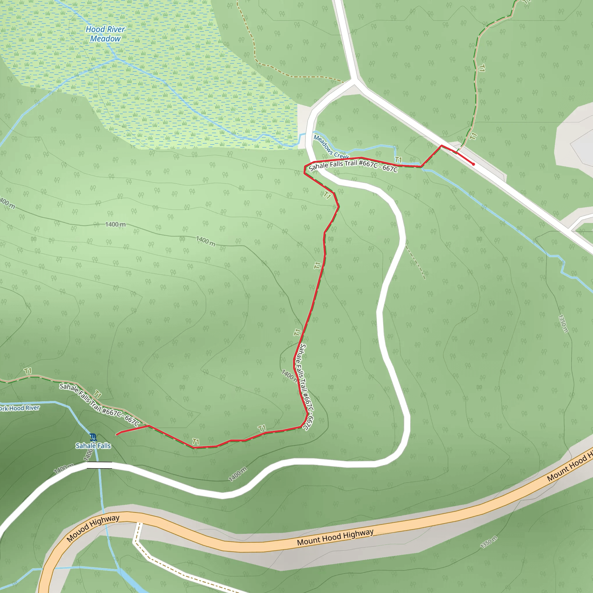 Sahale Falls Trail mobile static map