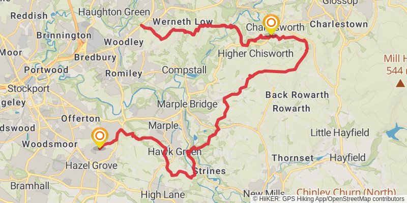Cown Edge Way stage 3 Map