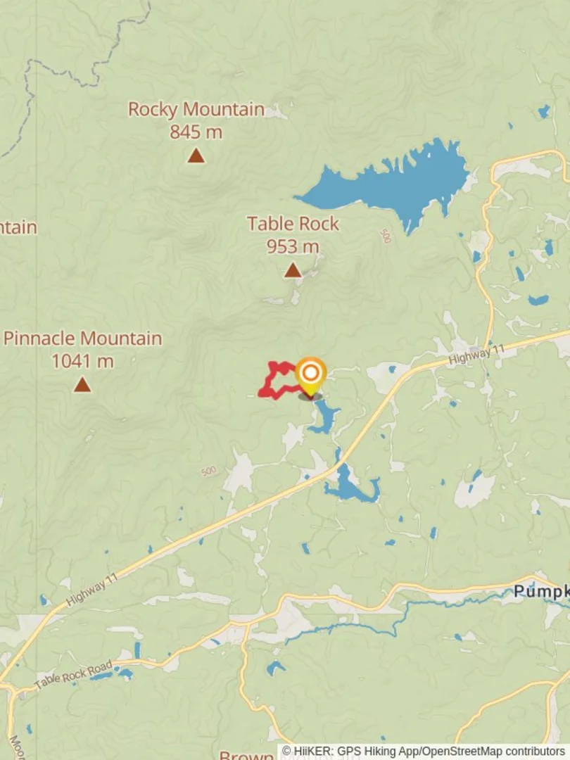 An image depicting the trail Table Rock, Carrick Creek and Foothills Loop Trail and its surrounding area.