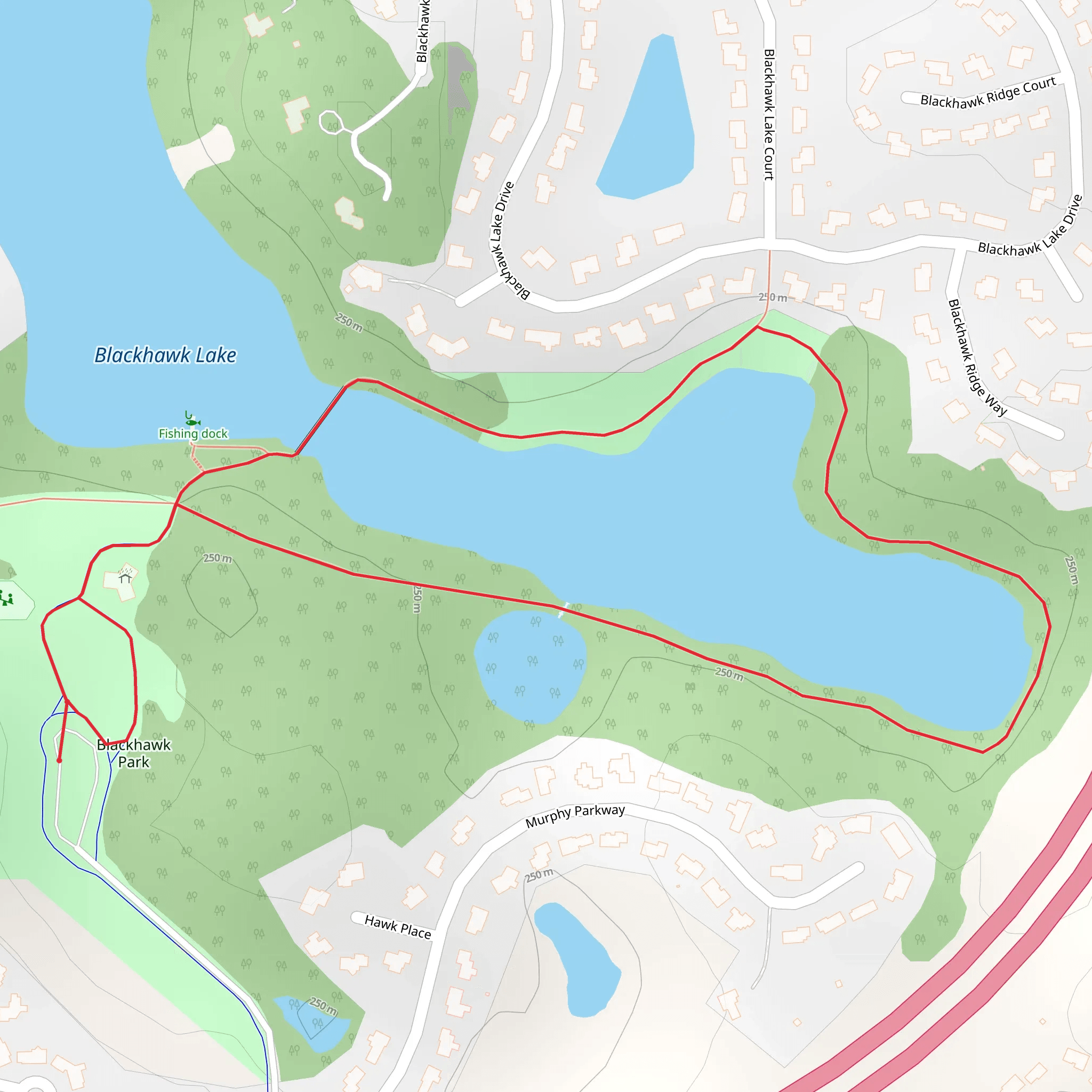 Blackhawk Lake Park Loop mobile static map