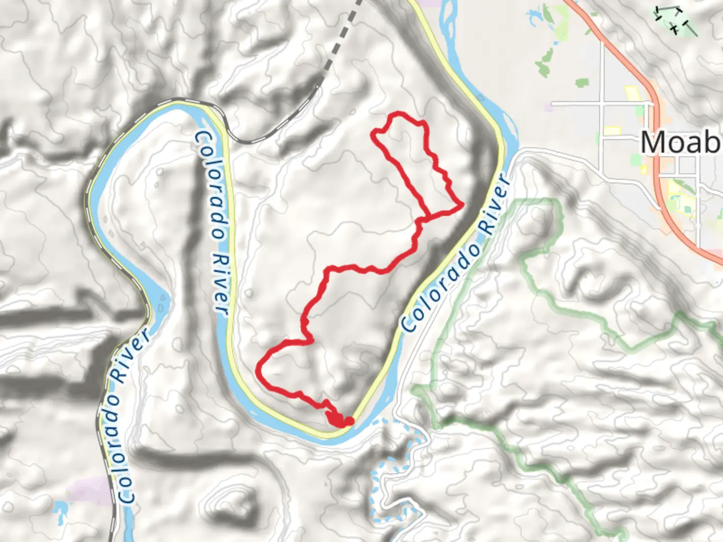 An image depicting the trail Poison Spider Loop and its surrounding area.