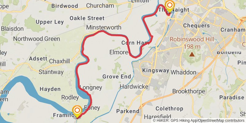 Severn Way stage 14 Map