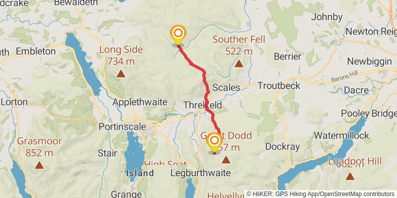 Bob Graham Round stage 2 Map