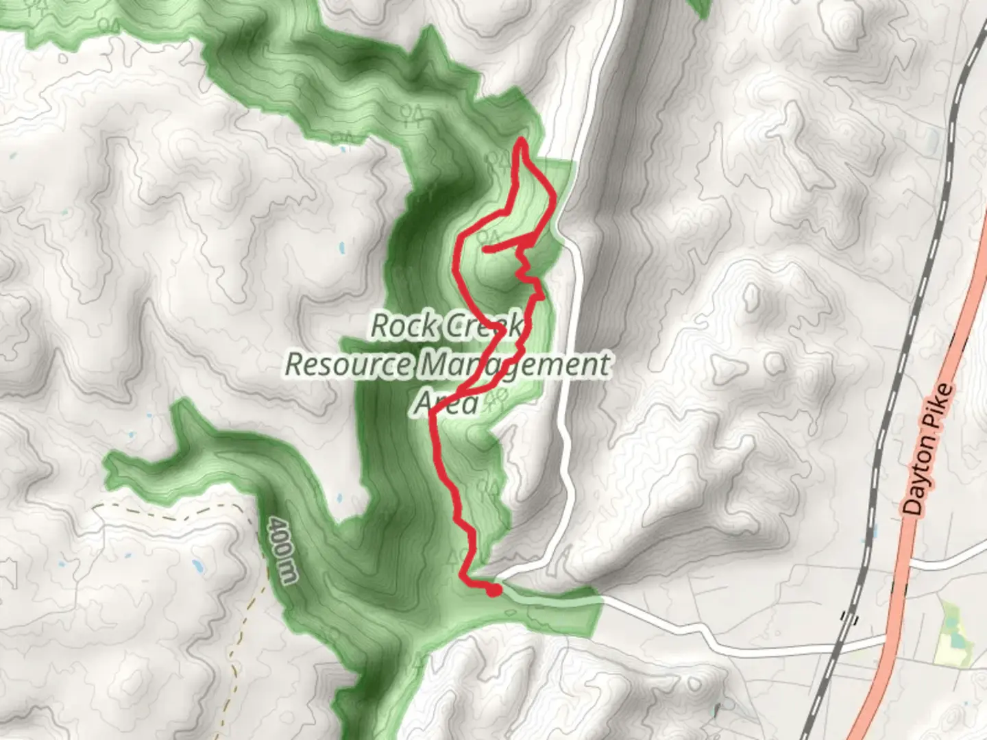 An image depicting the trail Rock Creek Loop and Leggett Point Overlook Trail and its surrounding area.