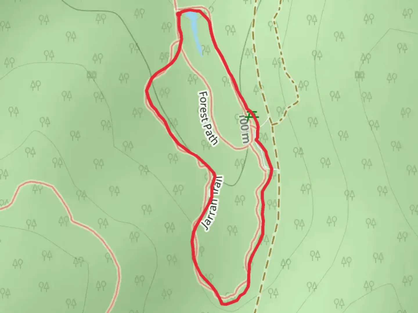 An image depicting the trail Jarrah Walk and its surrounding area.