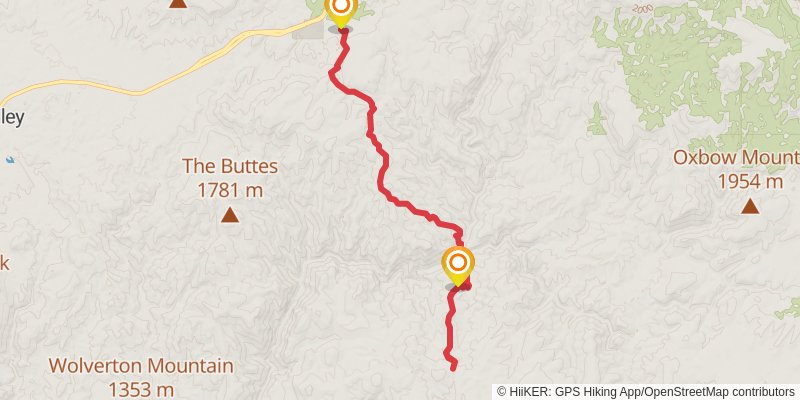Hells Gate Trail stage 3 Map