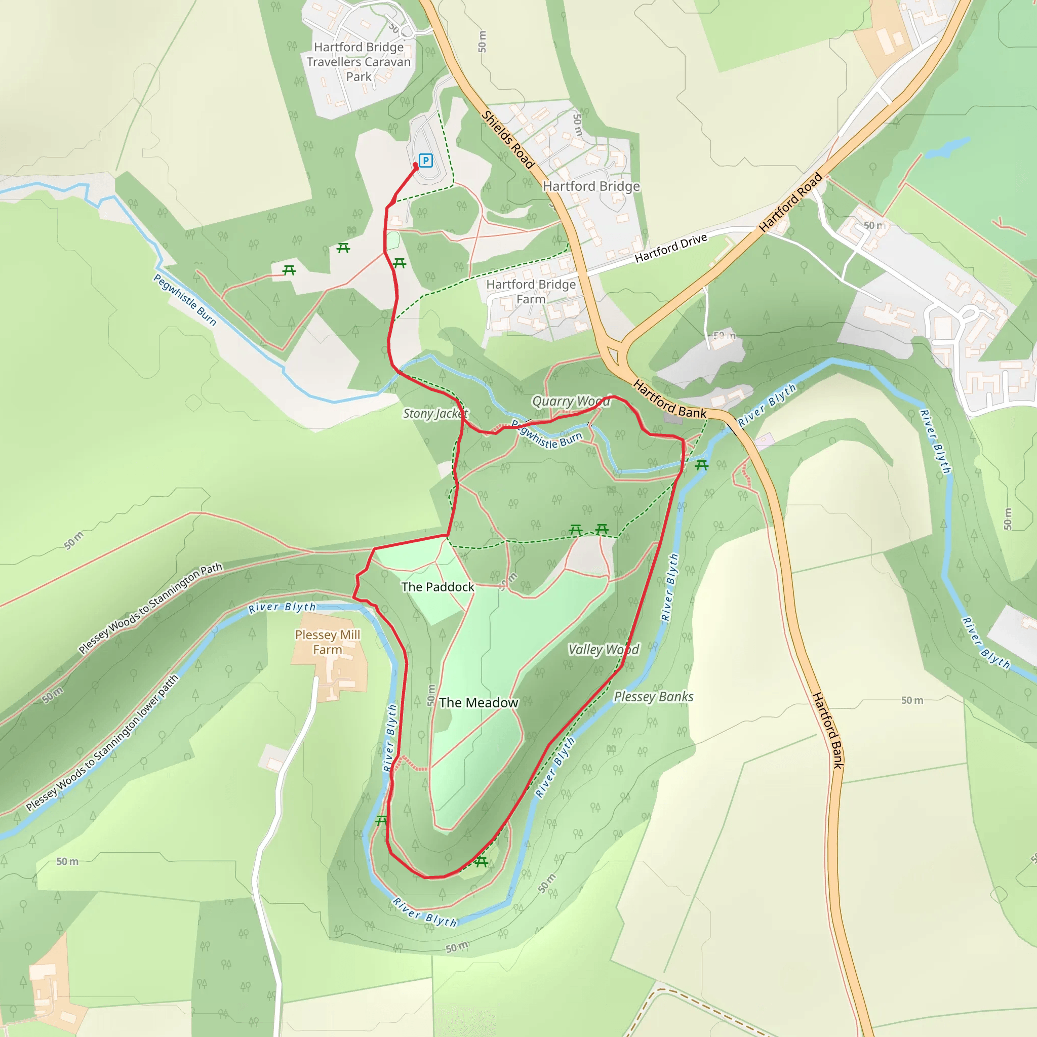 Valley Wood and Quarry Wood mobile static map