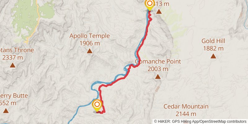 Hayduke Trail stage 54 Map