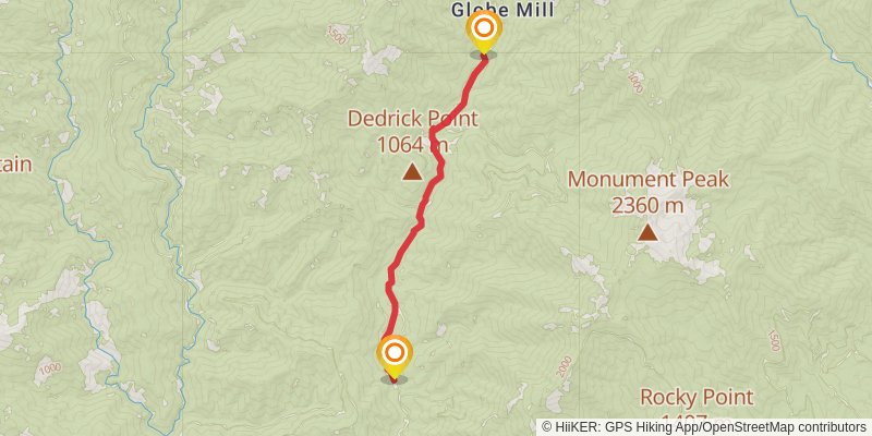 Bigfoot Trail stage 11 Map