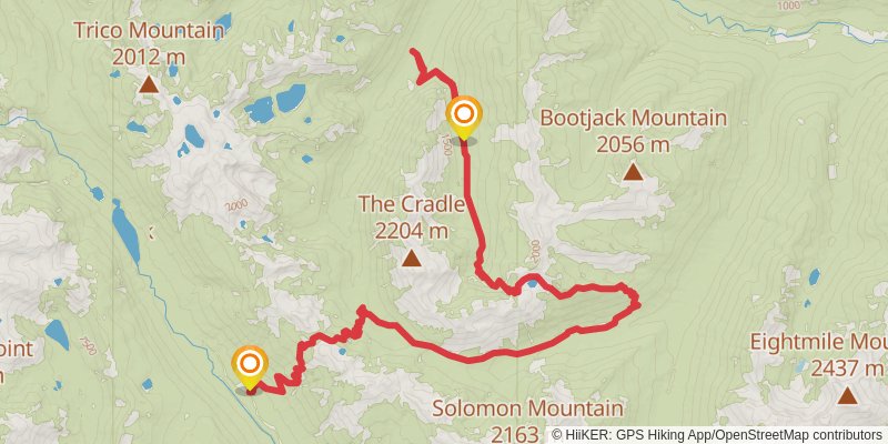 Snowall Cradle Trail stage 4 Map