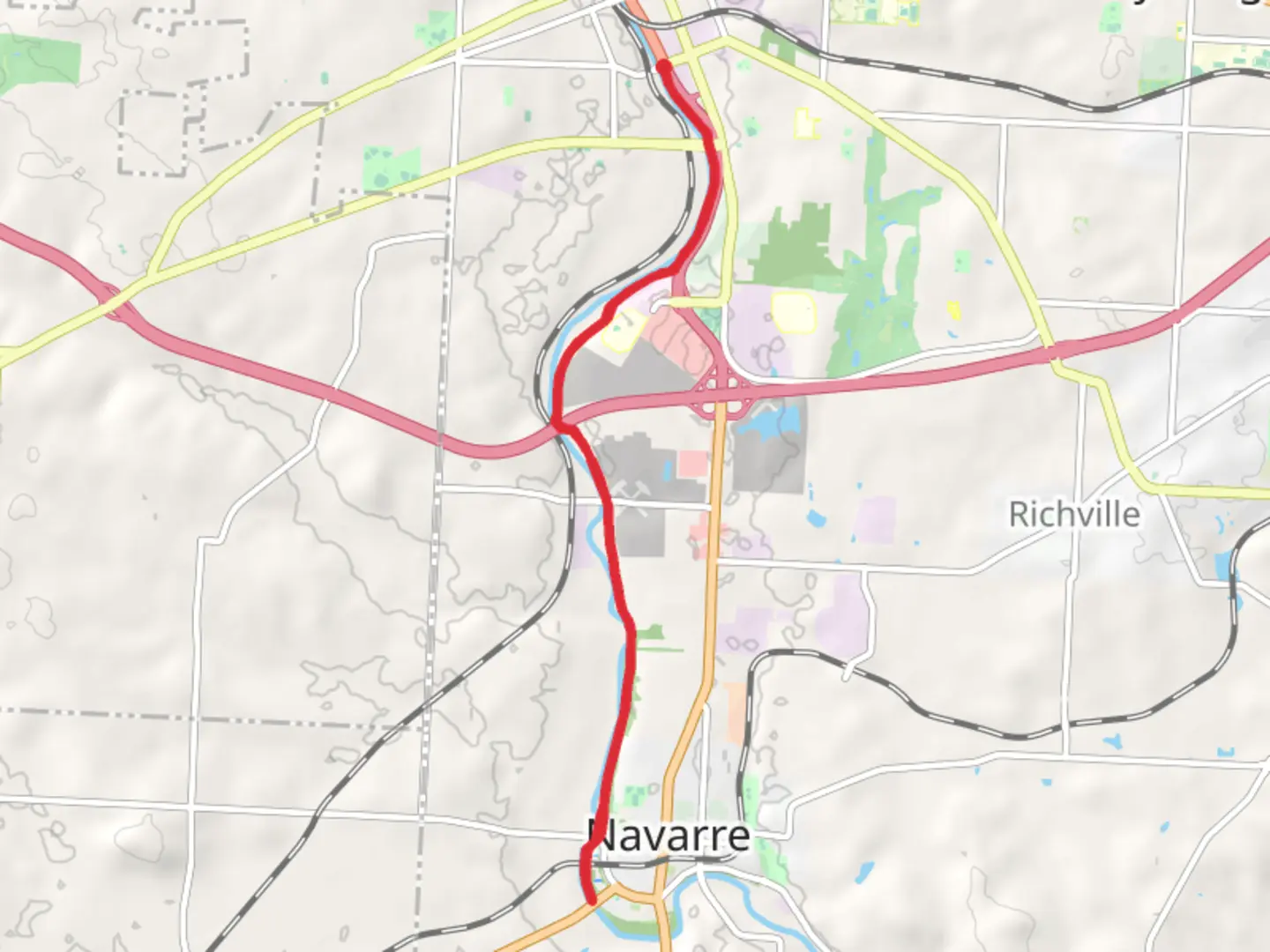 An image depicting the trail Ohio and Erie Canal Towpath Trail - Massillon and its surrounding area.
