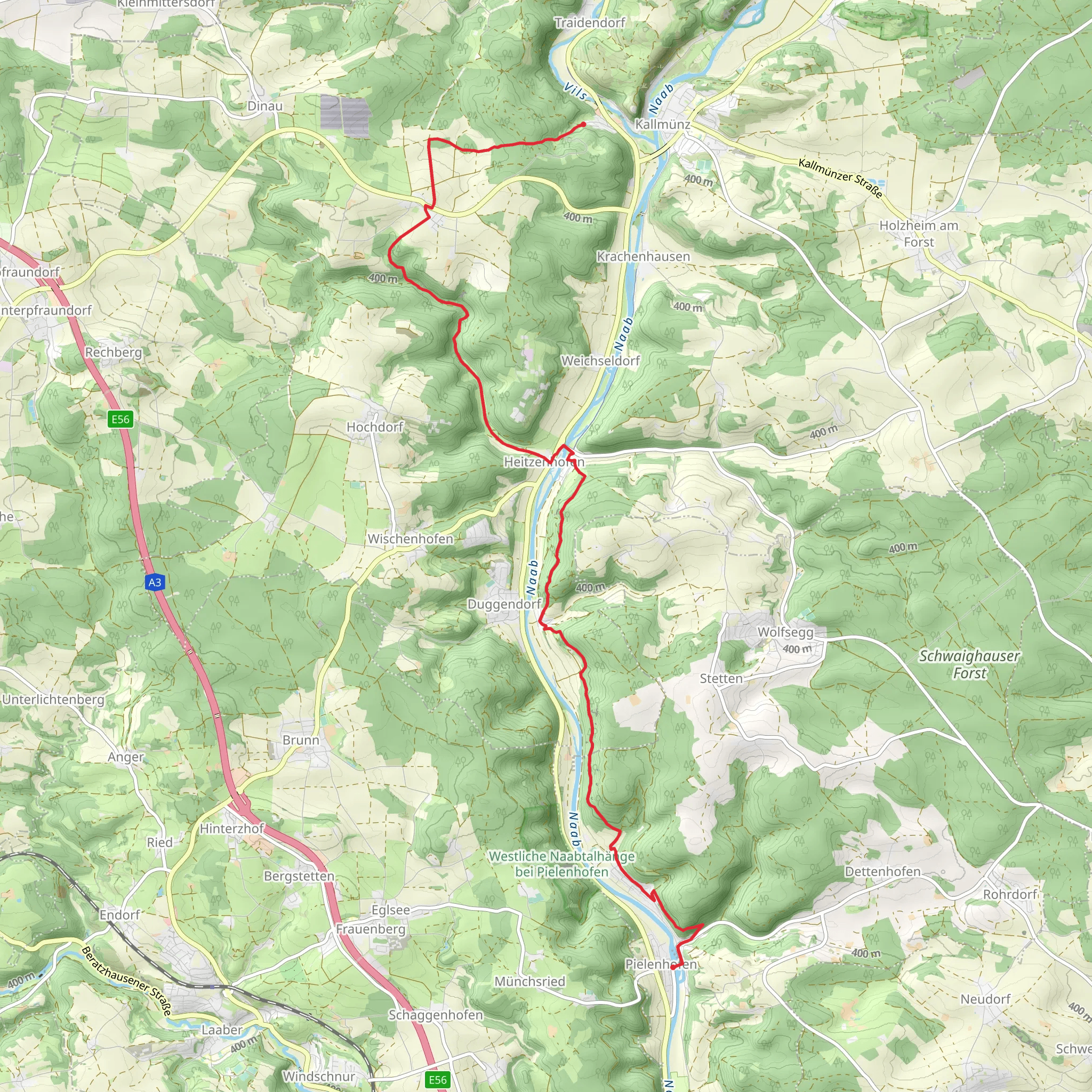 Pielenhofen to Kallmunz Walk mobile static map