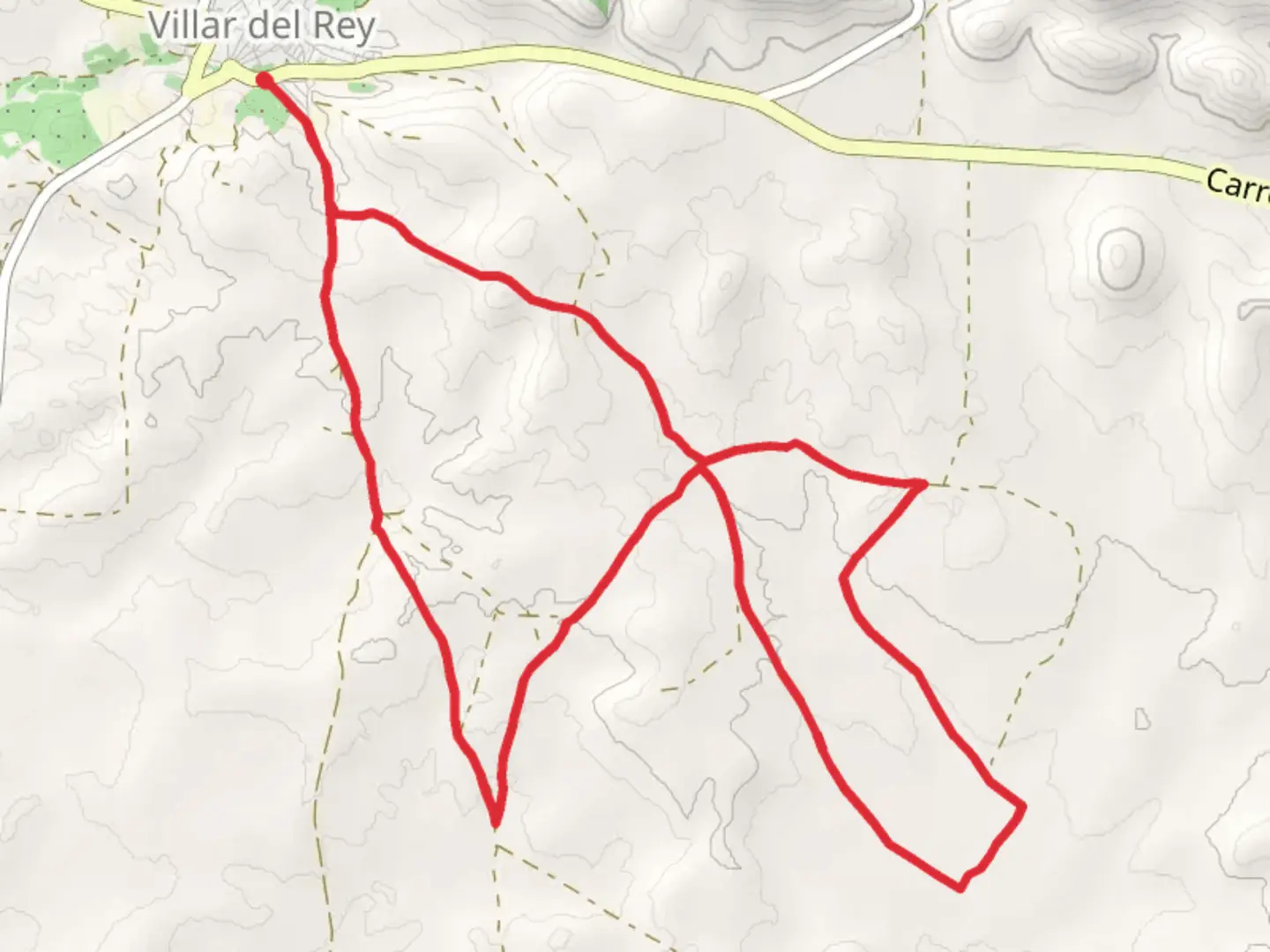 An image depicting the trail Cranes and Bustards PR BA 104 and its surrounding area.