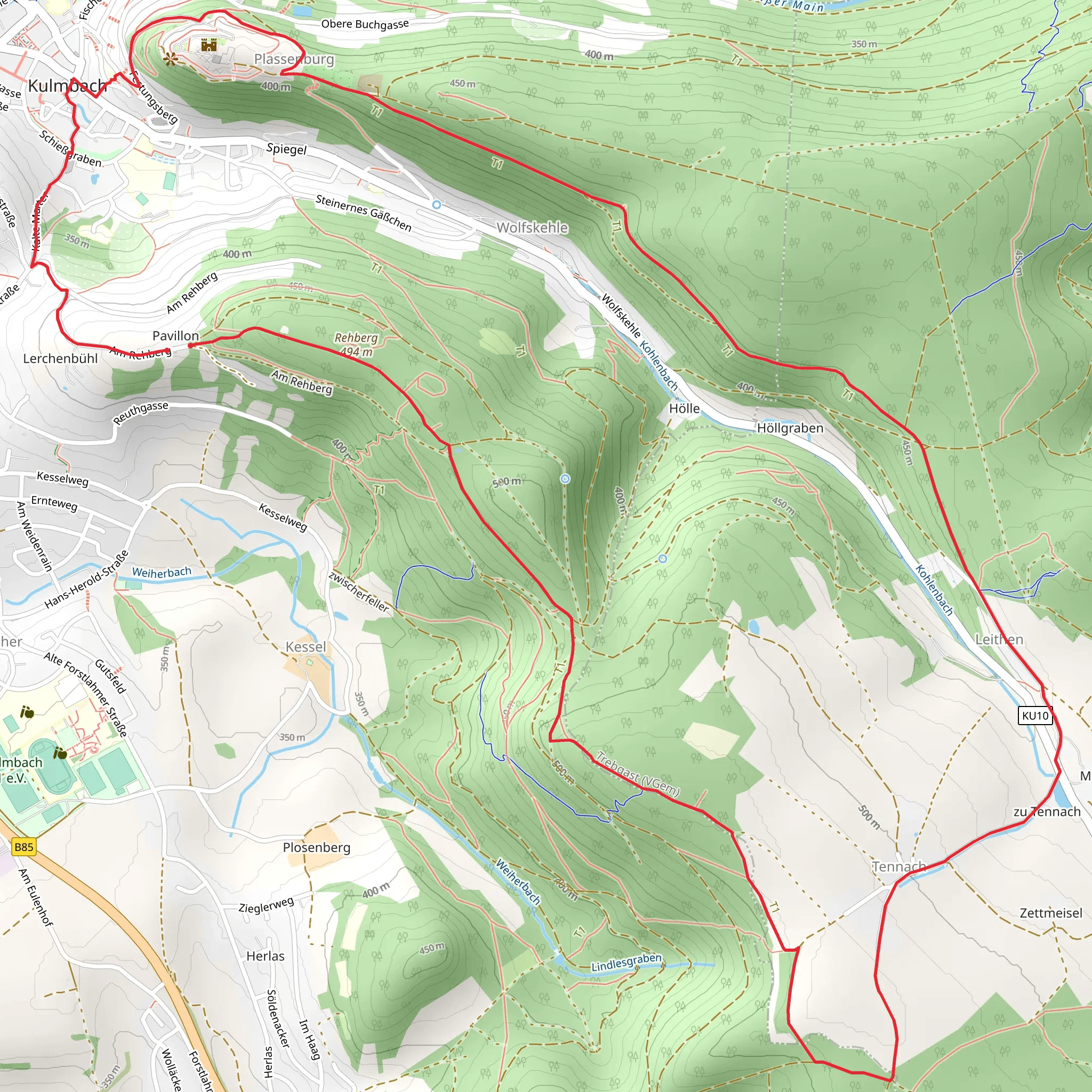 Rehberg Loop Weg mobile static map