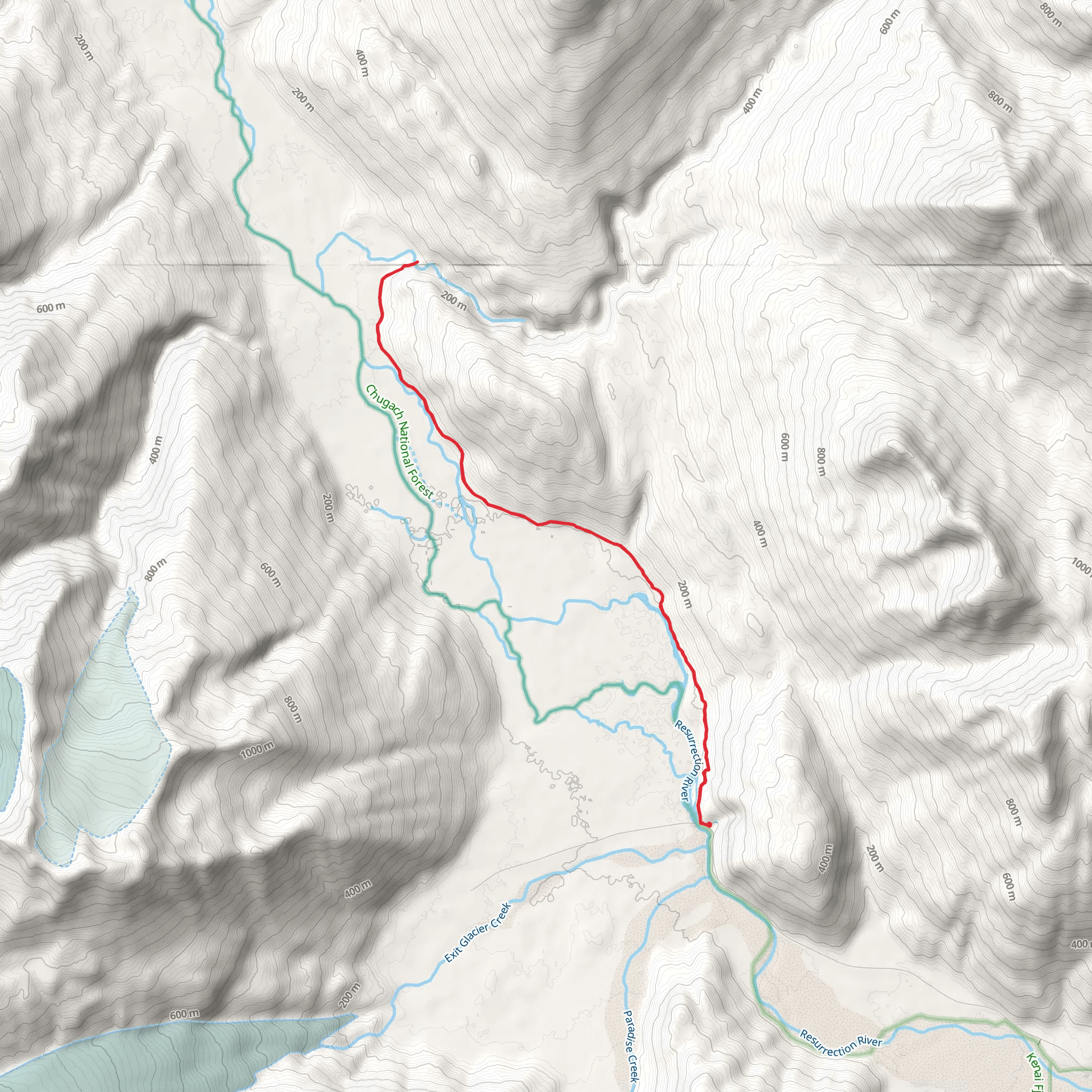 Martin Creek Out and Back mobile static map