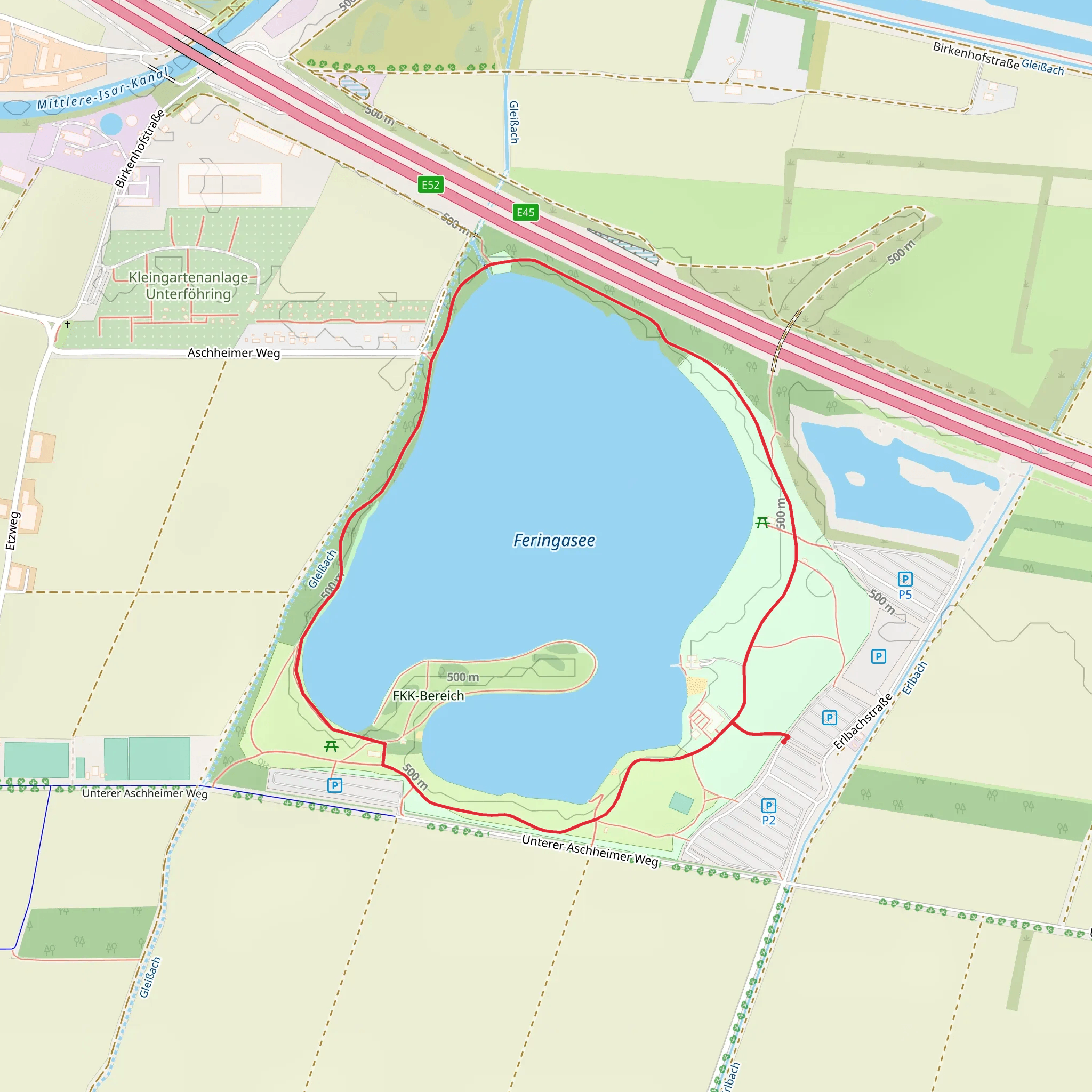 Feringasee Loop mobile static map