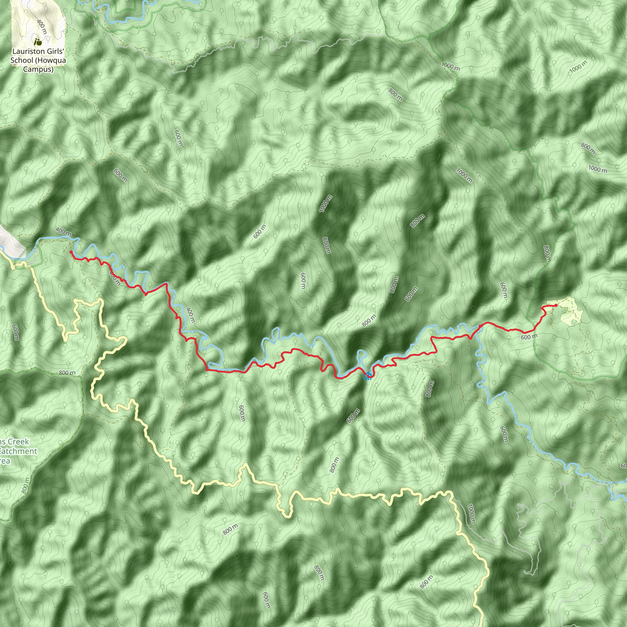 Mitchell's Bridle Trail mobile static map
