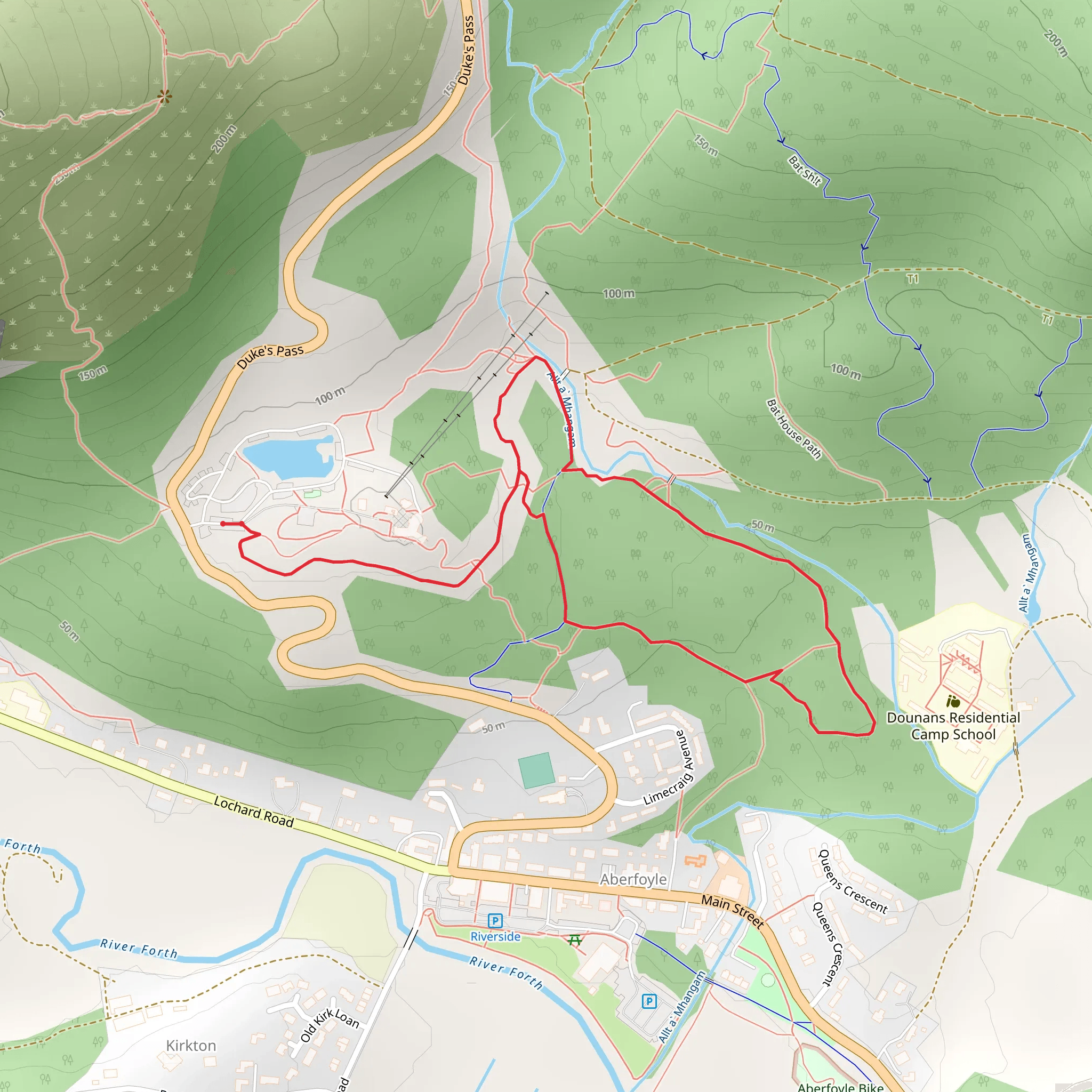 Oak Coppice Loop Trail - Queen Elizabeth Forest Park mobile static map