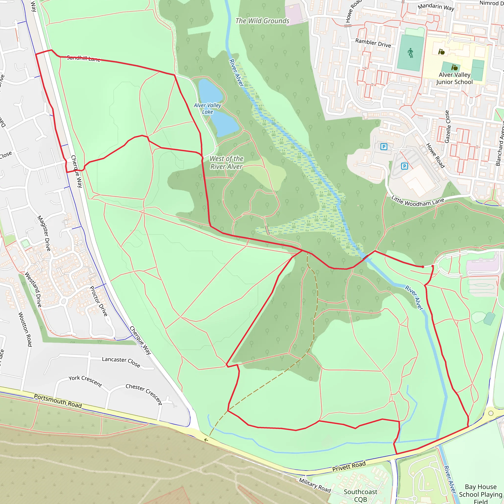 Alver Valley Country Park mobile static map