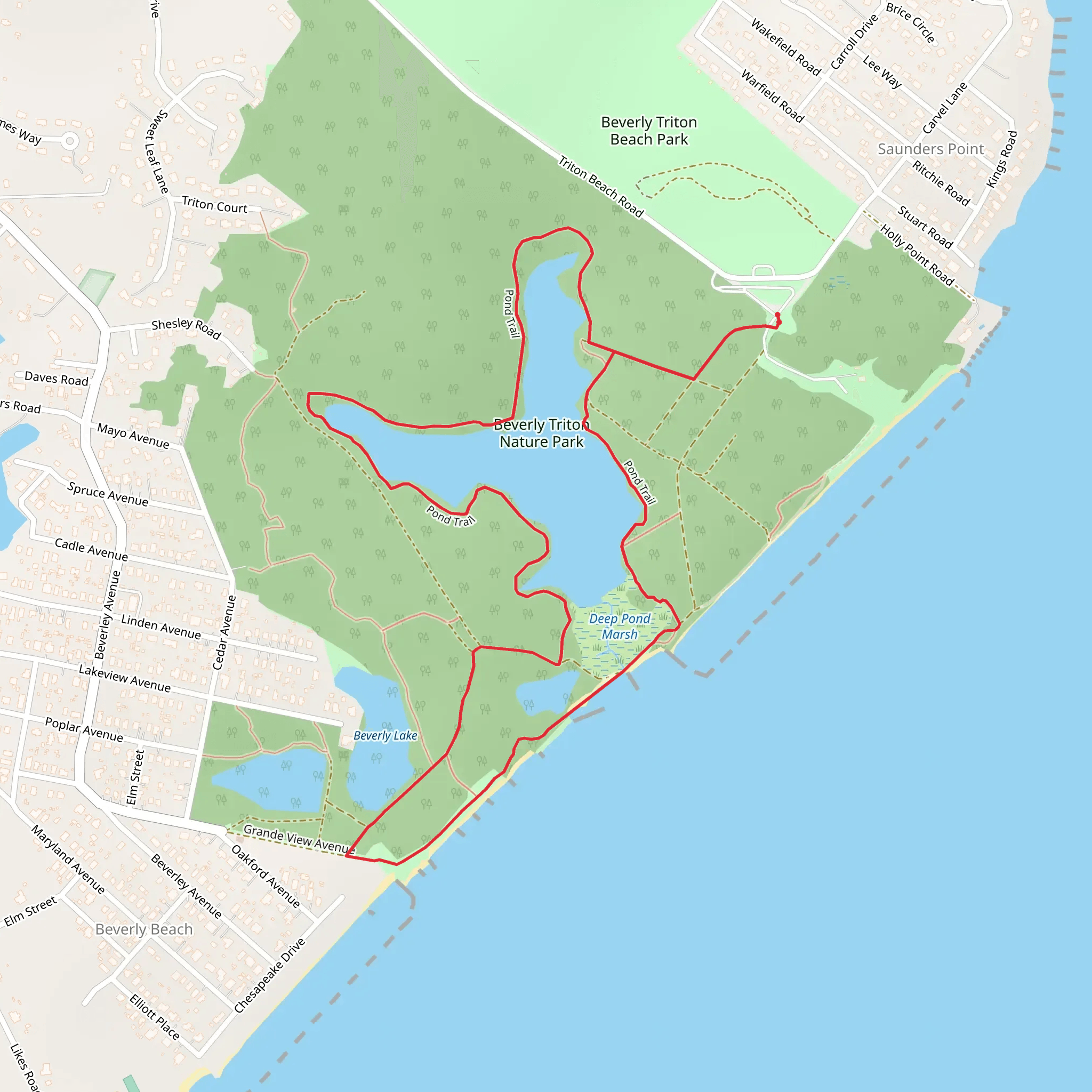 Pond Loop Trail mobile static map