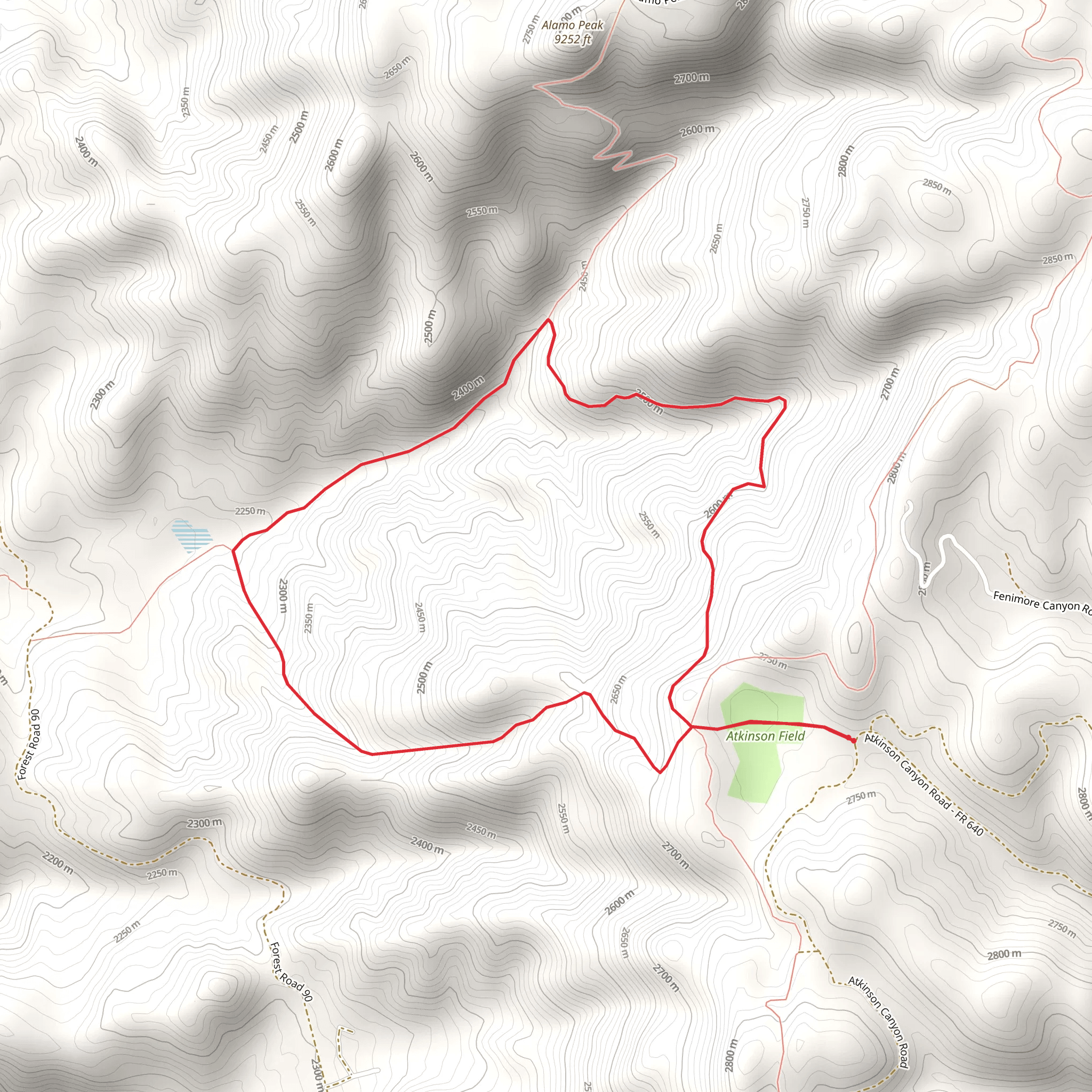 Atkinson Field Trail and Pipeline Loop Trail mobile static map