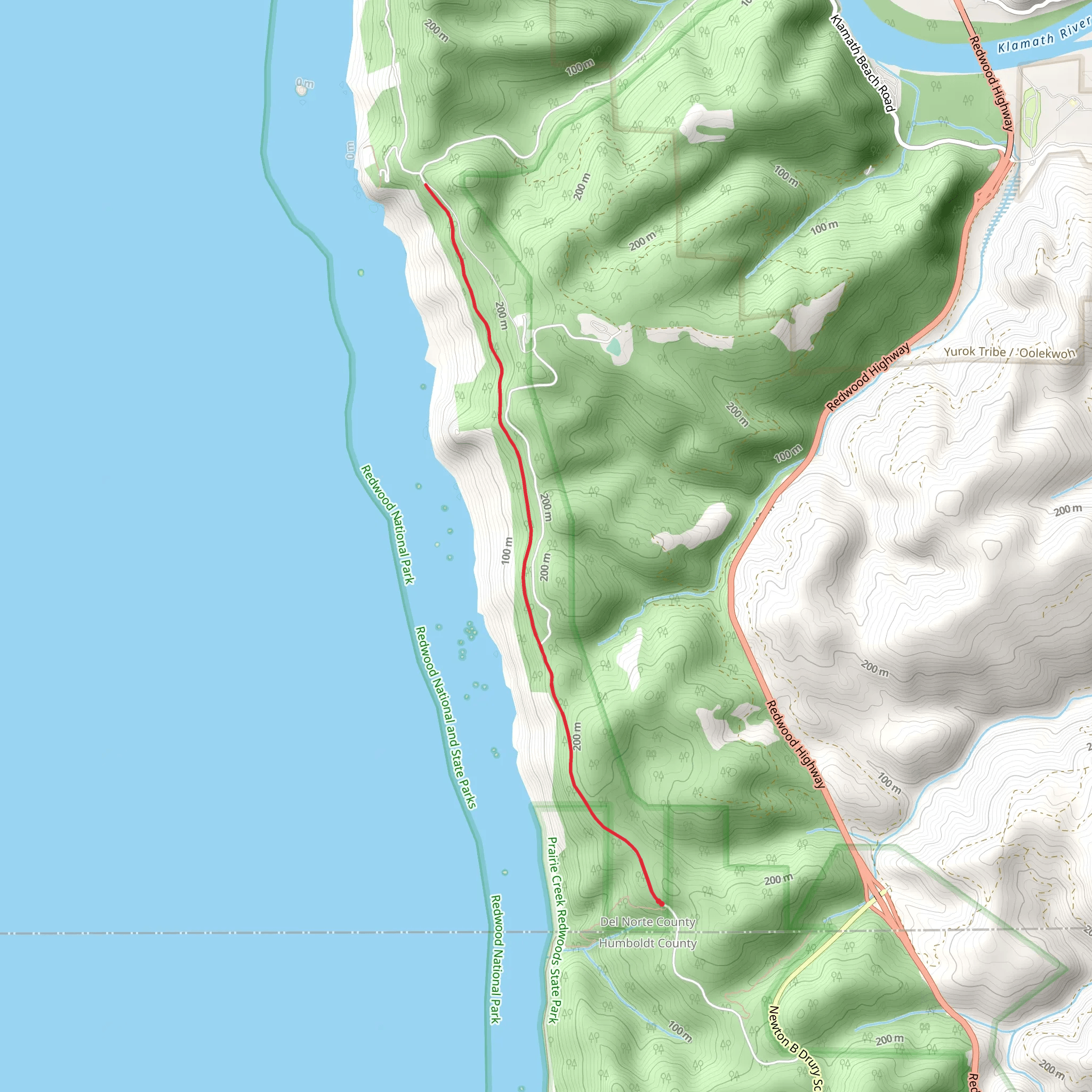Coastal Trail - Tey-Wo-Lew Section mobile static map