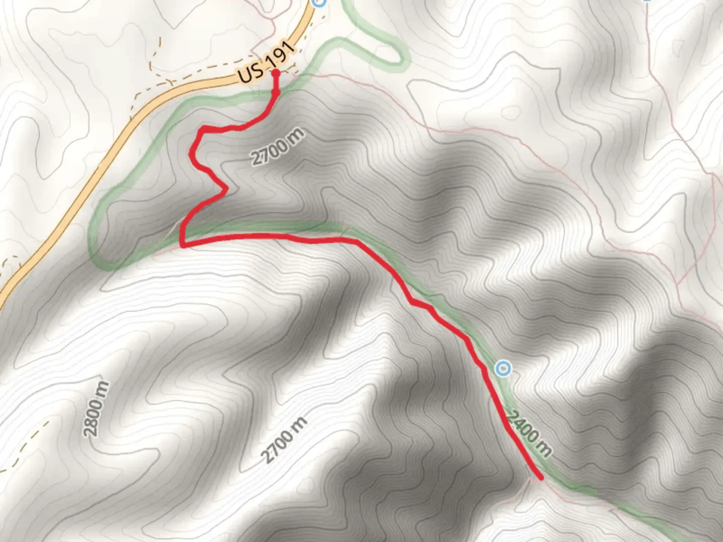 An image depicting the trail North Fork KP Trail and its surrounding area.
