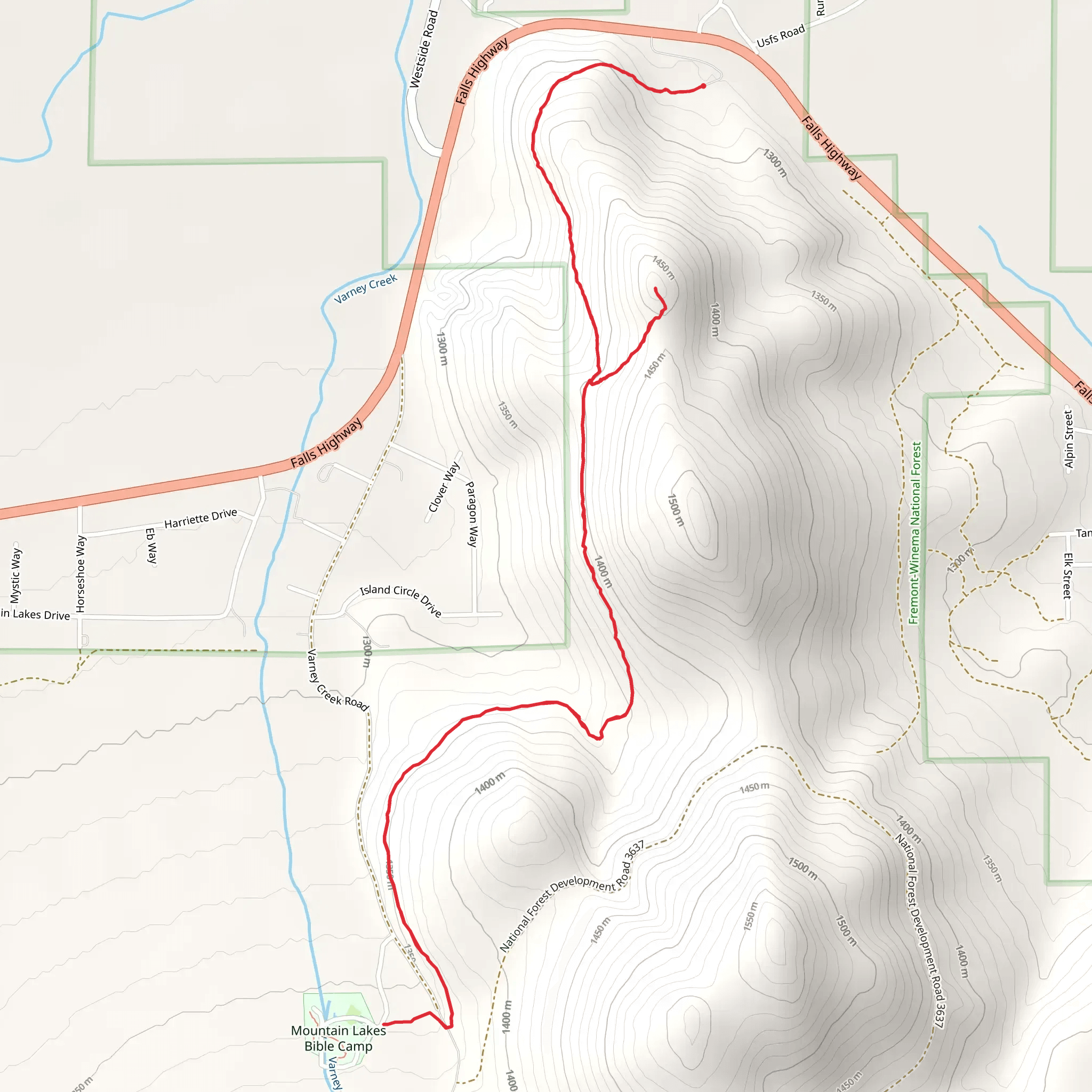 Tomahawk Trail mobile static map
