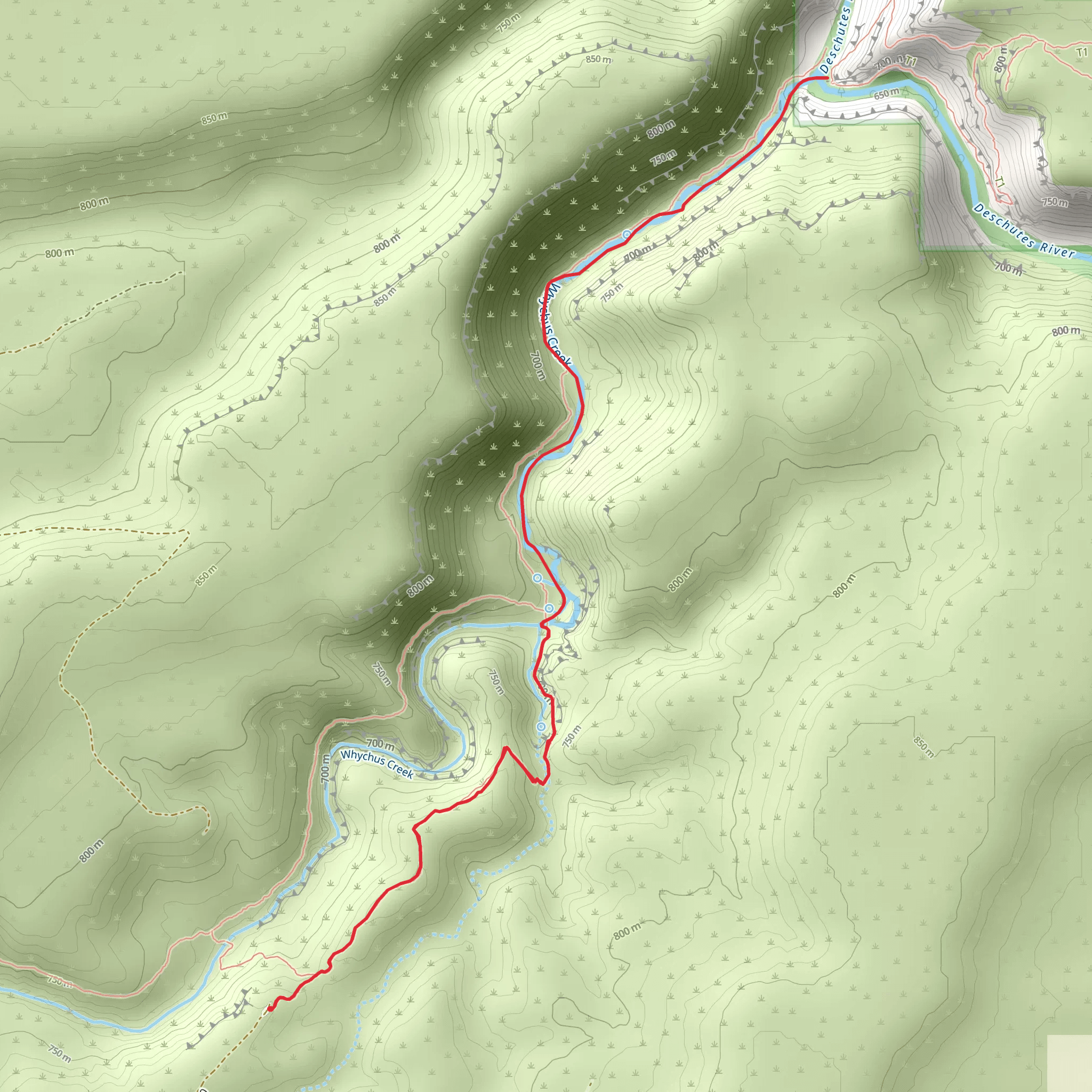 Alder Springs Trail mobile static map