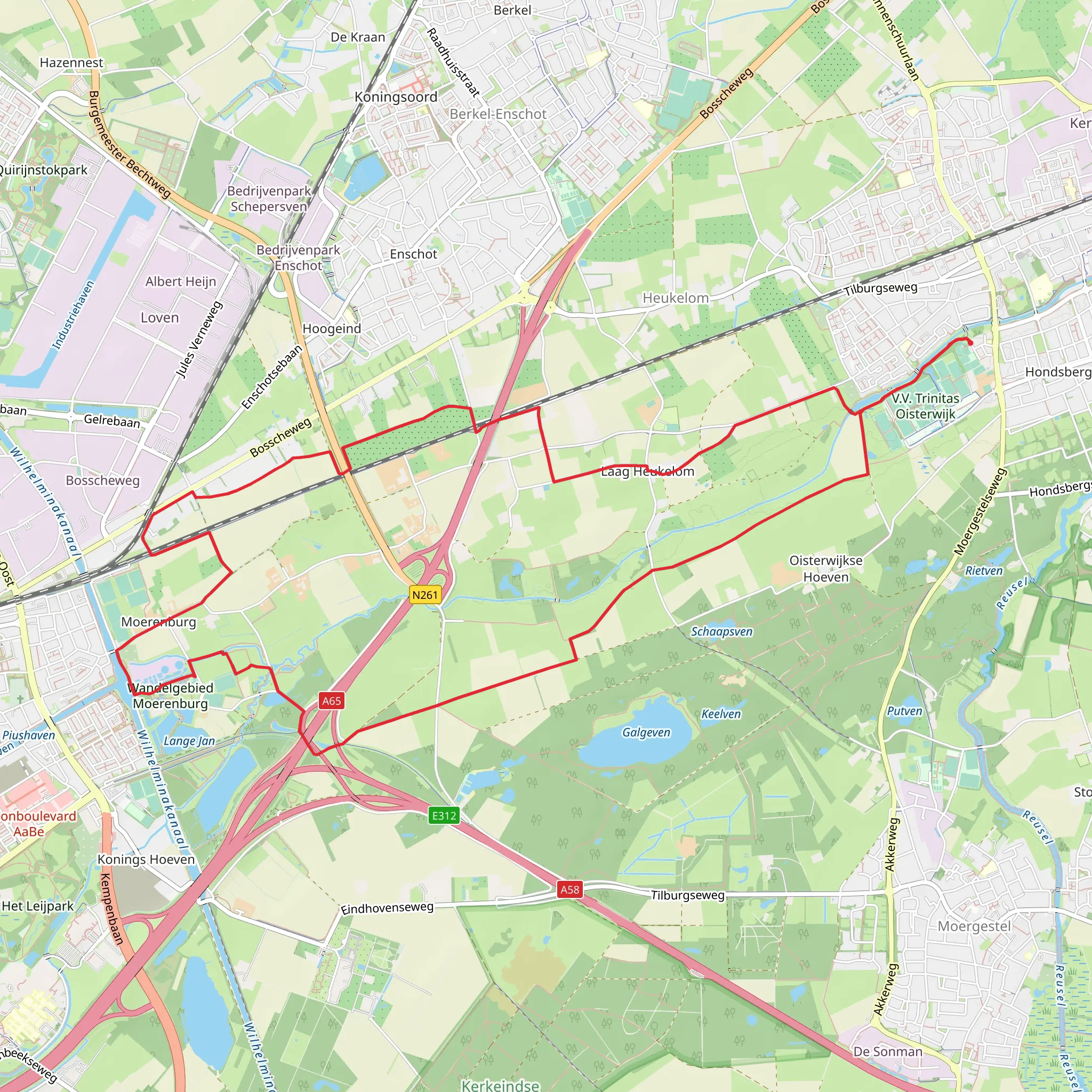 Wandel Route Duurzaamheidsvallei and Ons Kloosterpad Loop mobile static map